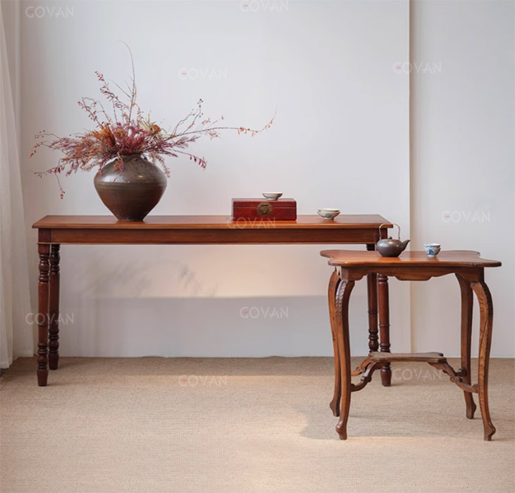 Wooden Furniture-Coffee Table-Retro Ancient Porch Platform