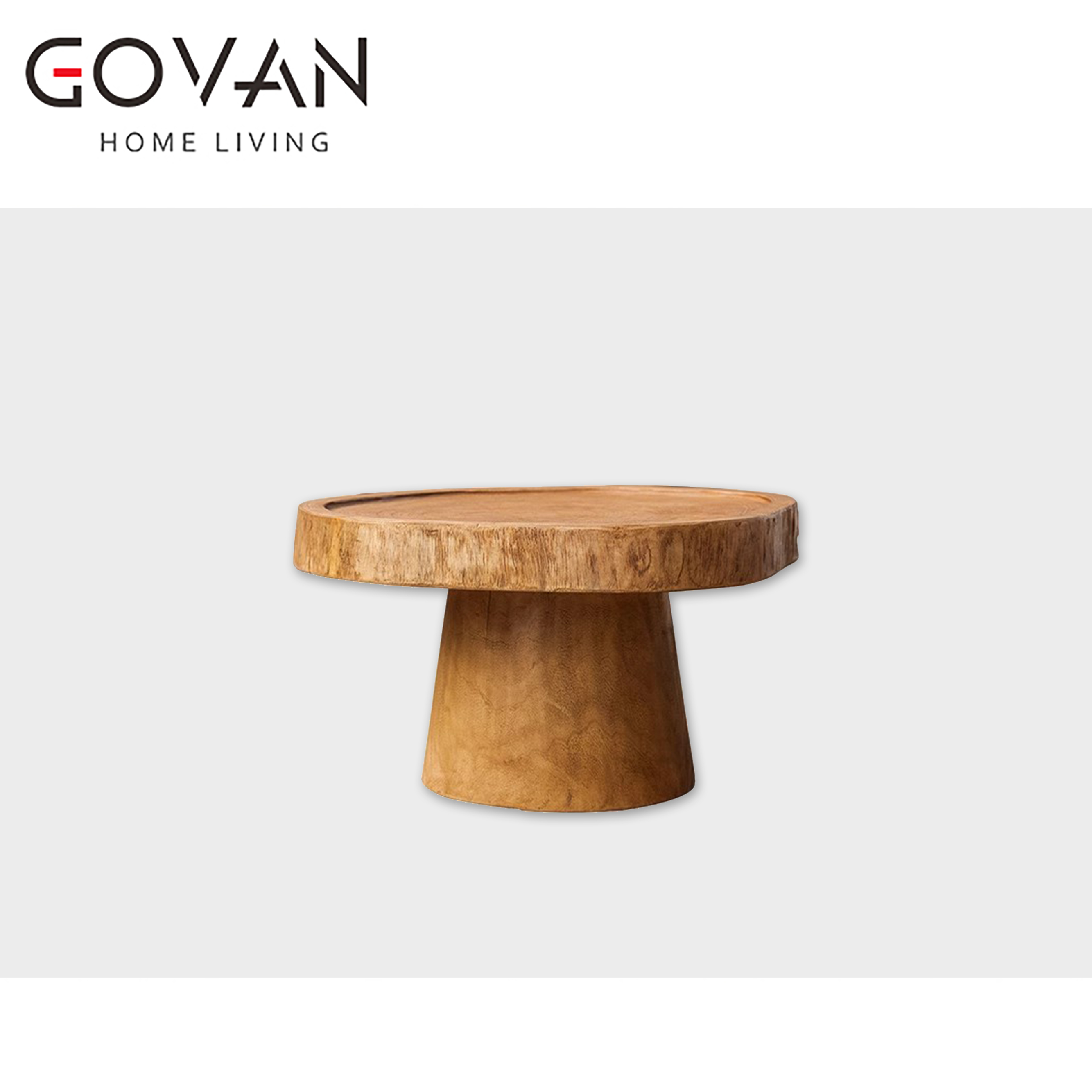 Wooden Furniture-Coffee Table-Vintage Round Stump Coffee Table