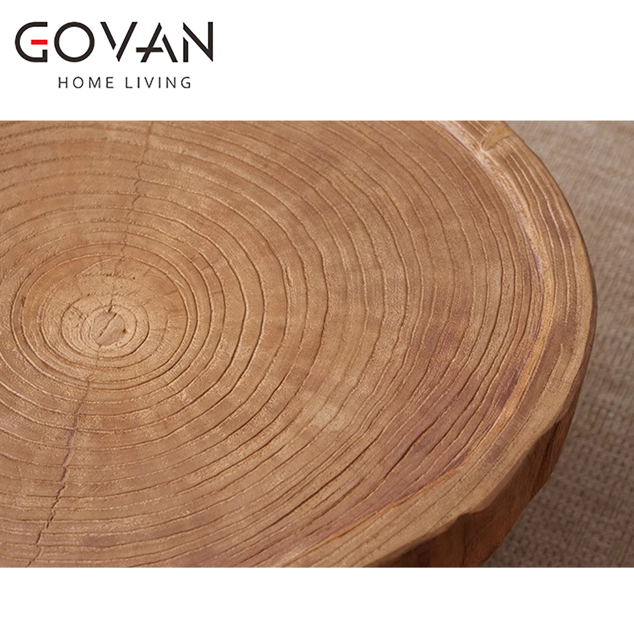 Wooden Furniture-Coffee Table-Vintage Round Stump Coffee Table