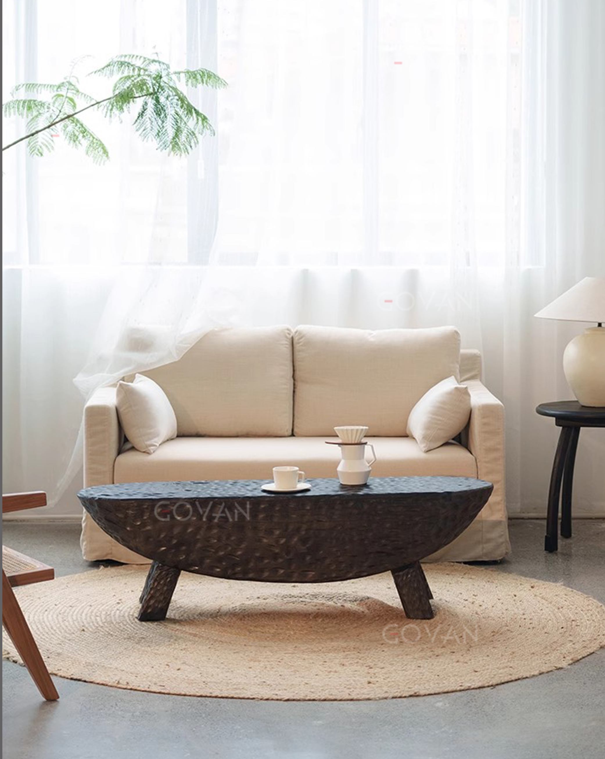 Wooden Furniture-Coffee Table-Corrugated Coffee Table