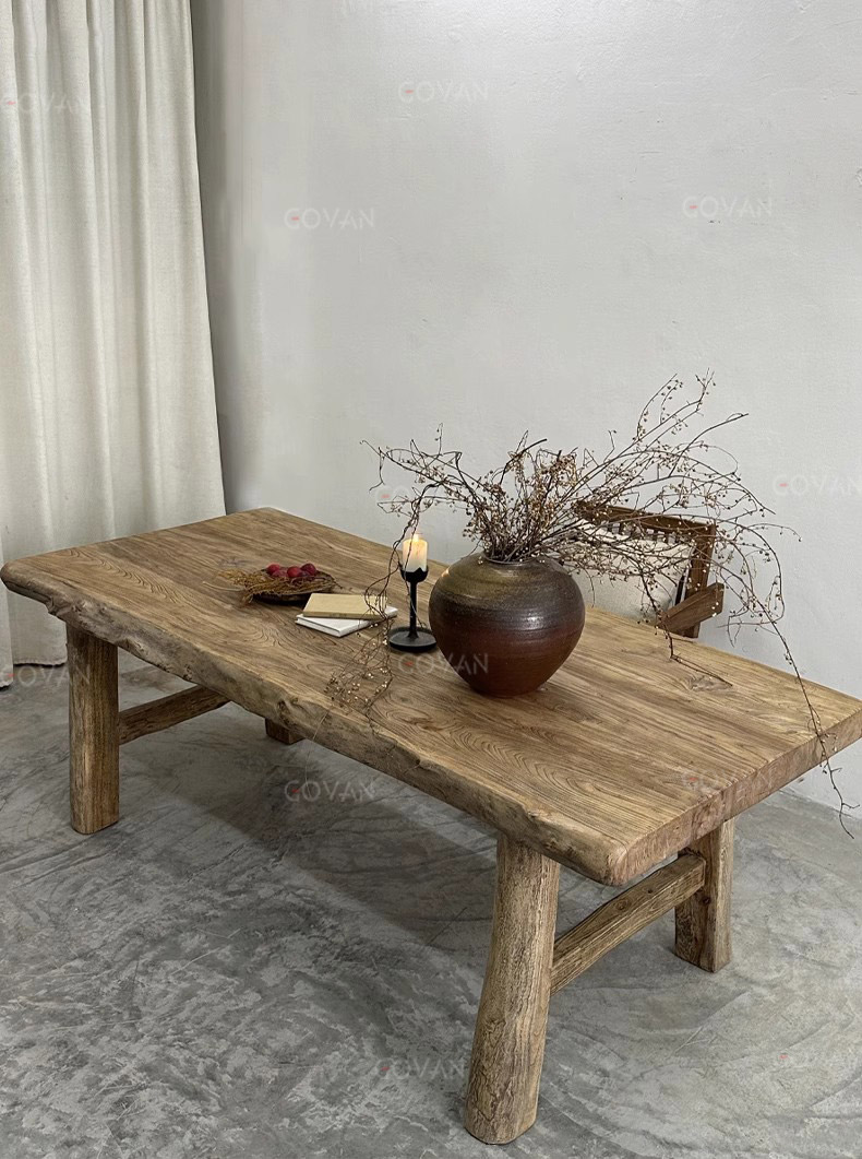 Wooden Furniture-Coffee Table-Natural edge log end table
