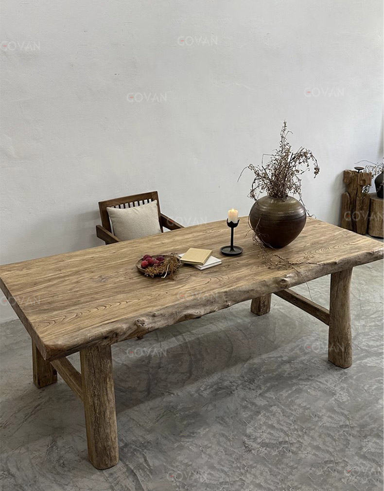 Wooden Furniture-Coffee Table-Natural edge log end table