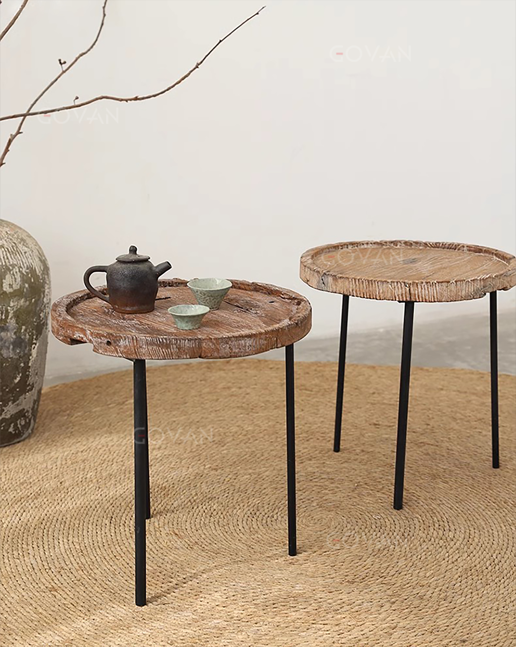 Wooden Furniture-Coffee Table-Surprise Silent Wind Solid Wood Edge A Few