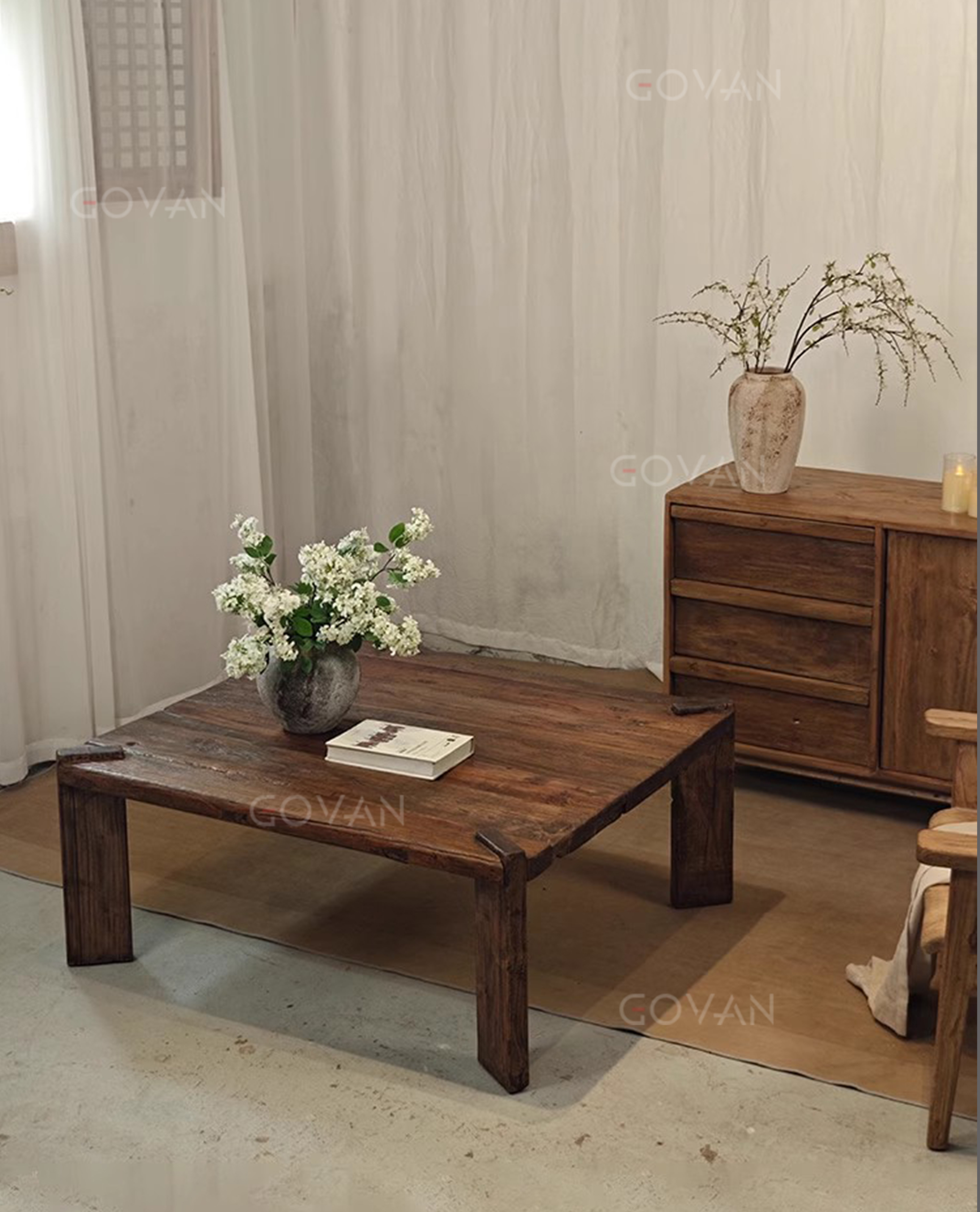 Wooden Furniture-Coffee Table-Vintage Edge Table