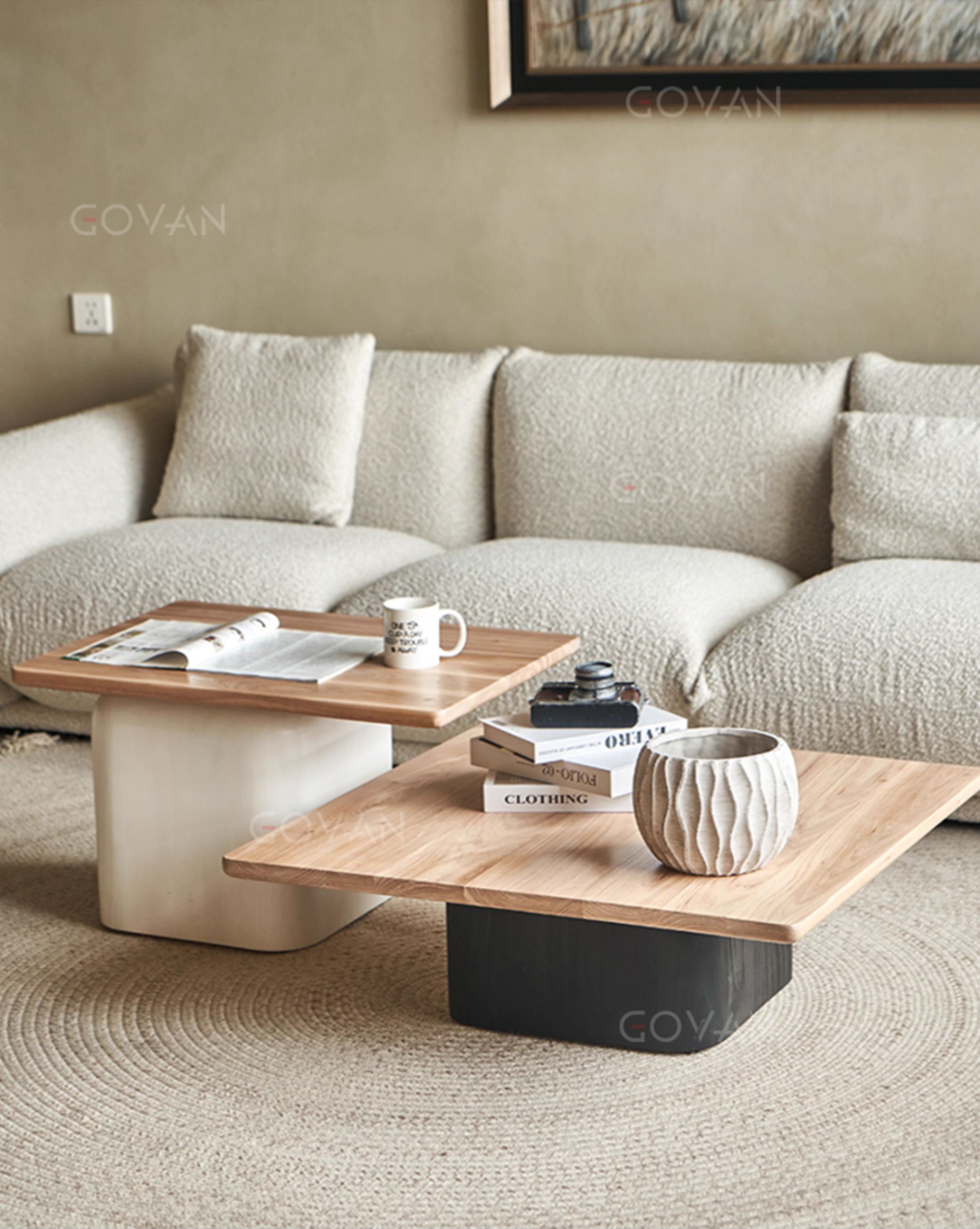 Wooden Furniture-Coffee Table-Medieval Combination Coffee Table
