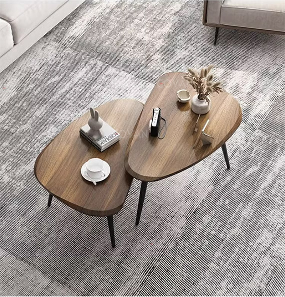 Wooden Furniture-Coffee Table-Nordic Light Luxury Modern Small Edge Few