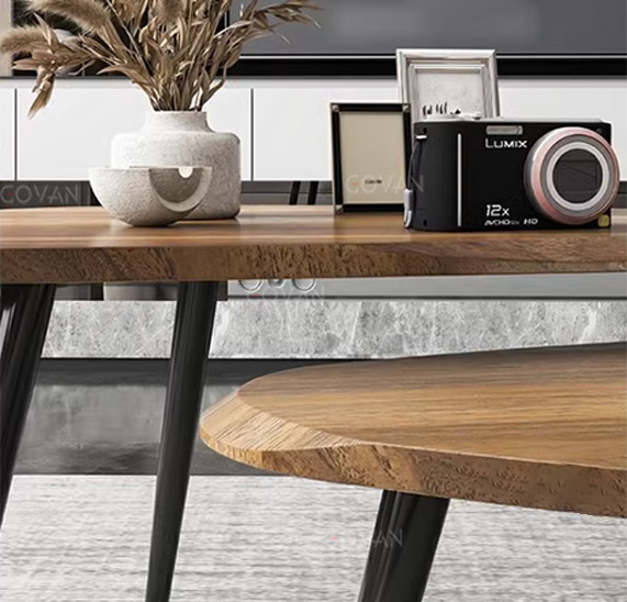 Wooden Furniture-Coffee Table-Nordic Light Luxury Modern Small Edge Few