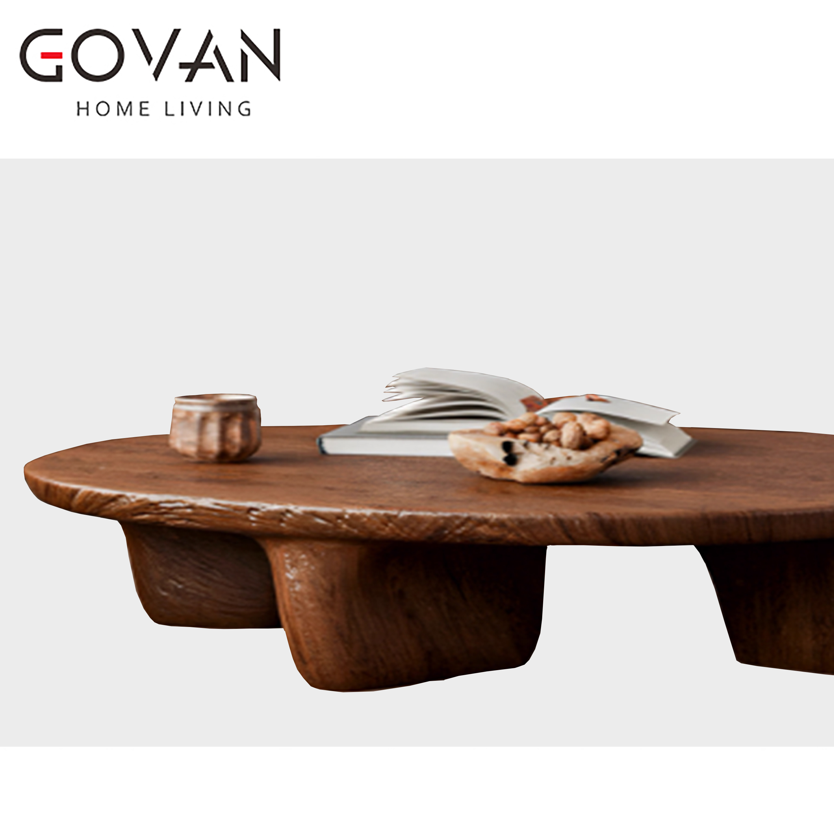 Wooden Furniture-Coffee Table-Surprise Quiet Wind Cobblestone Coffee Table