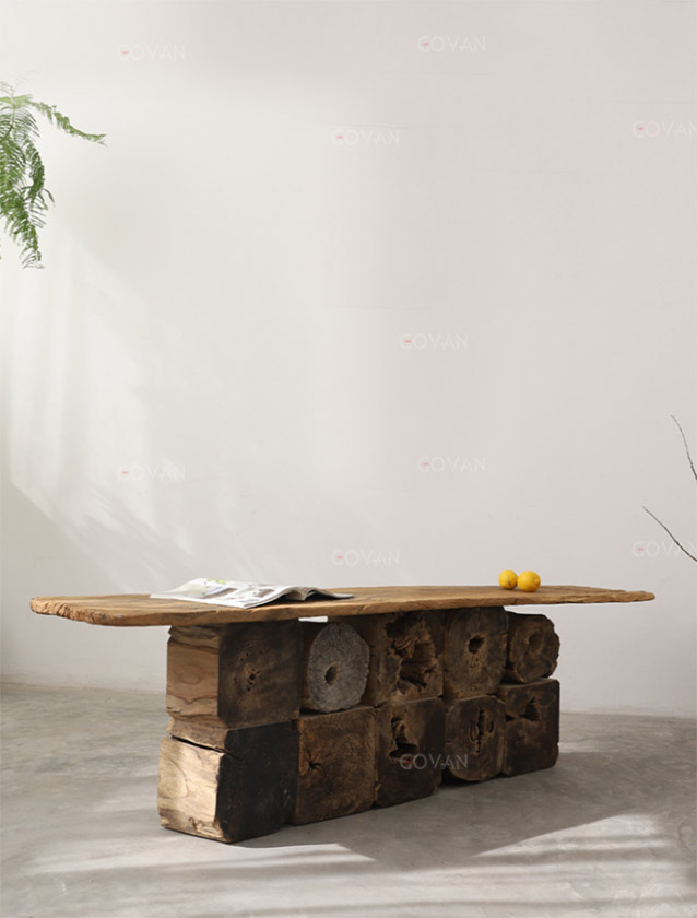 Wooden Furniture-Coffee Table-Natural Antique Wood Coffee Table
