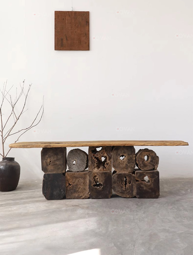 Wooden Furniture-Coffee Table-Natural Antique Wood Coffee Table