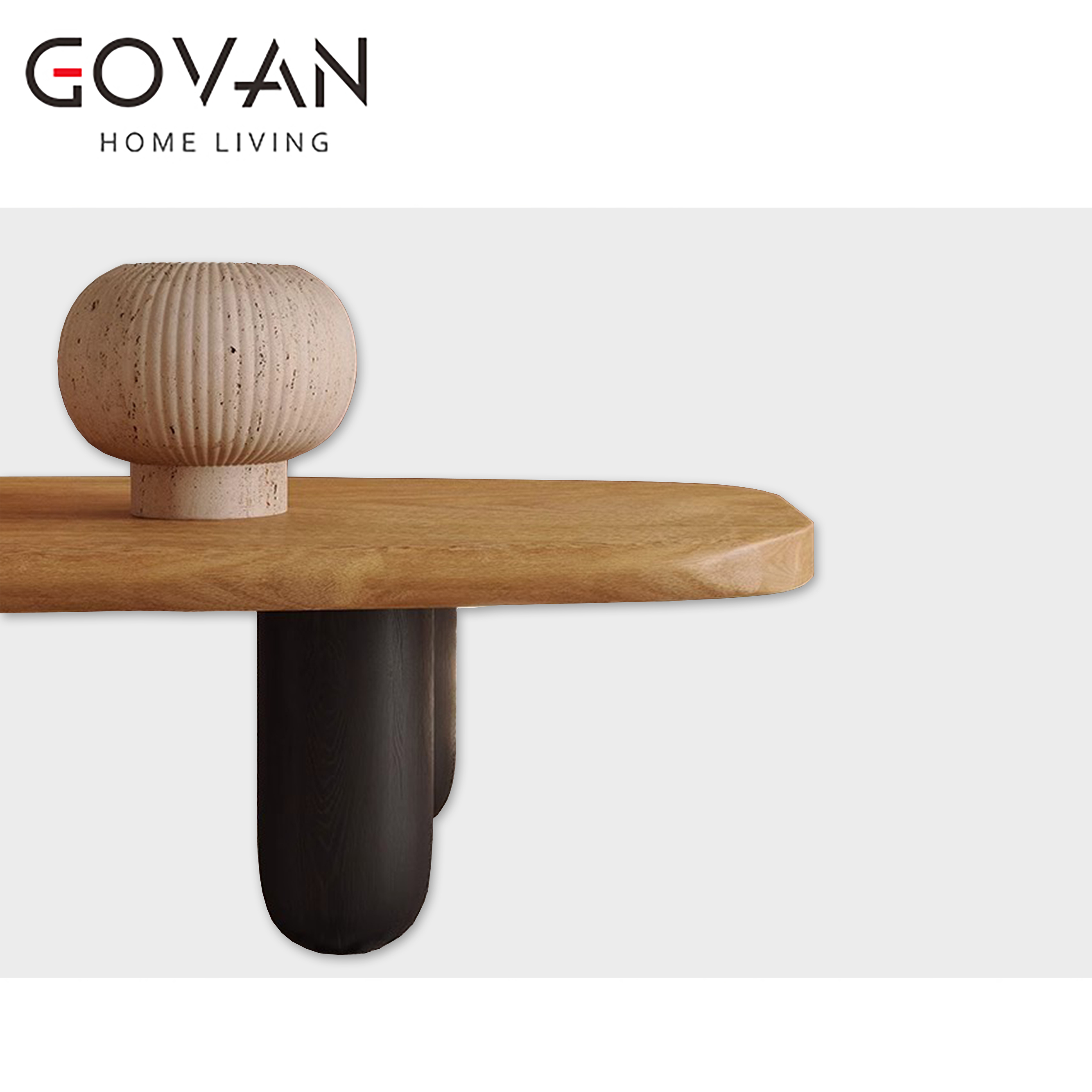 Wooden Furniture-Coffee Table-Middle Ancient Oval Coffee Table