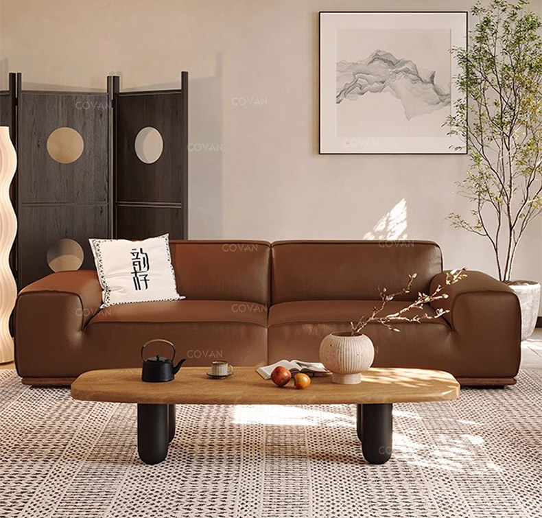 Wooden Furniture-Coffee Table-Middle Ancient Oval Coffee Table