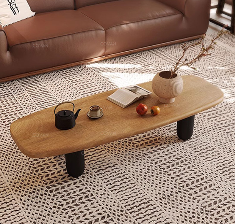 Wooden Furniture-Coffee Table-Middle Ancient Oval Coffee Table