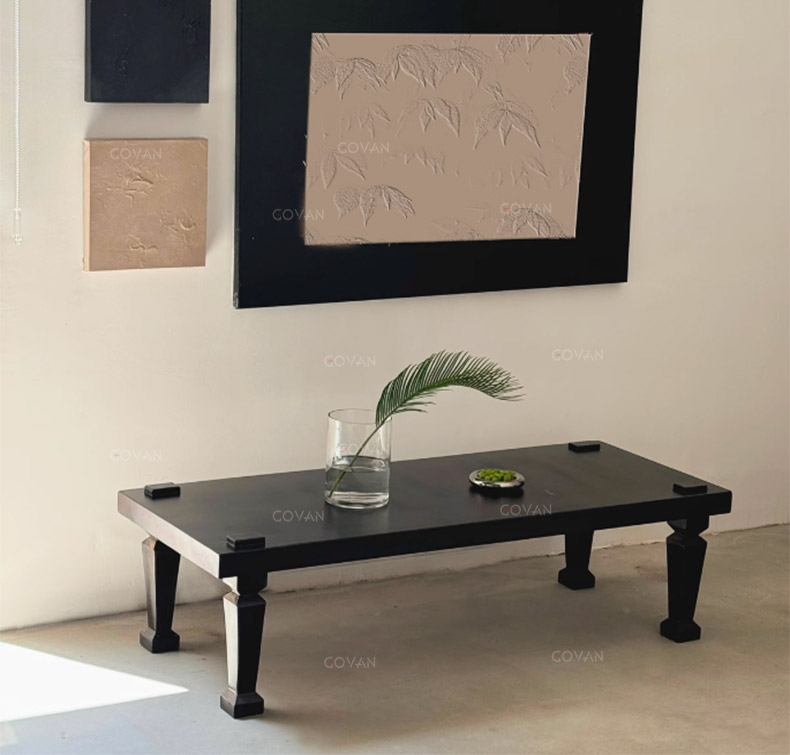 Wooden Furniture-Coffee Table-Log Vintage Low Table