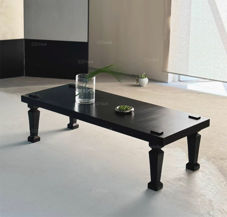 Wooden Furniture-Coffee Table-Log Vintage Low Table