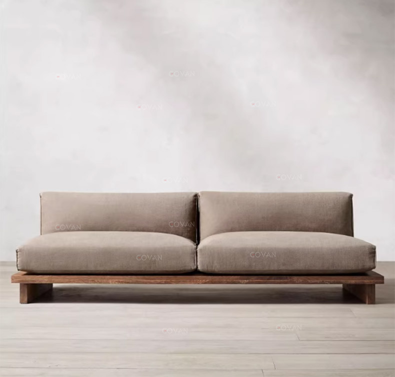 Wooden Furniture-Sofa-American Country Retro Pine Sofa