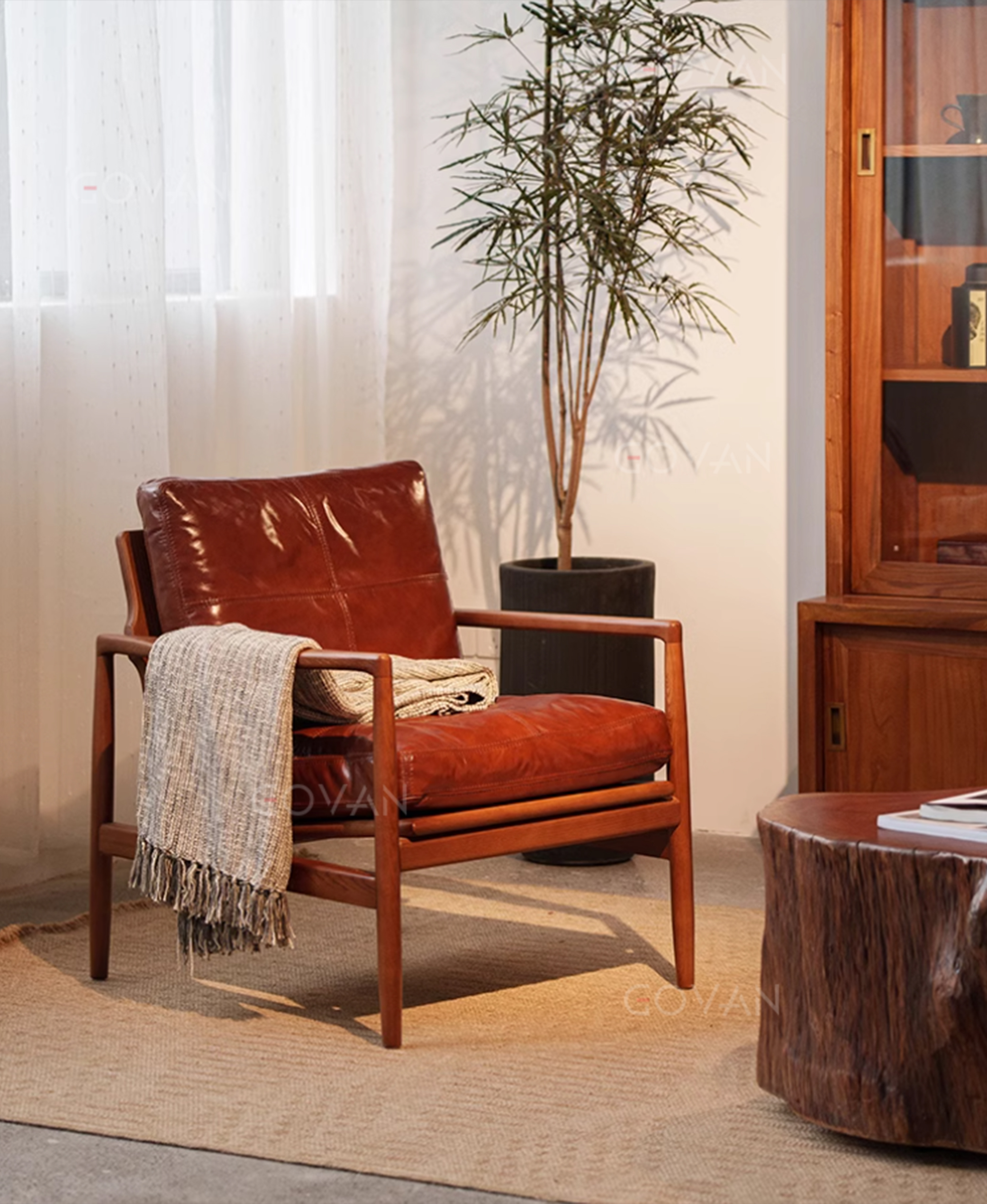 Wooden Furniture-Sofa-Vintage Nordic Solid Wood Chair