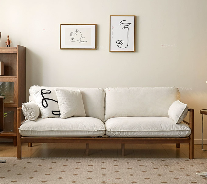 Wooden Furniture-Sofa-Japanese Log Simple Sofa