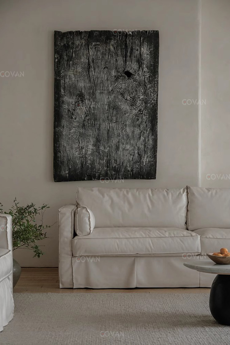Wooden Furniture-Sofa-Retro Oil Wax Leather Sofa