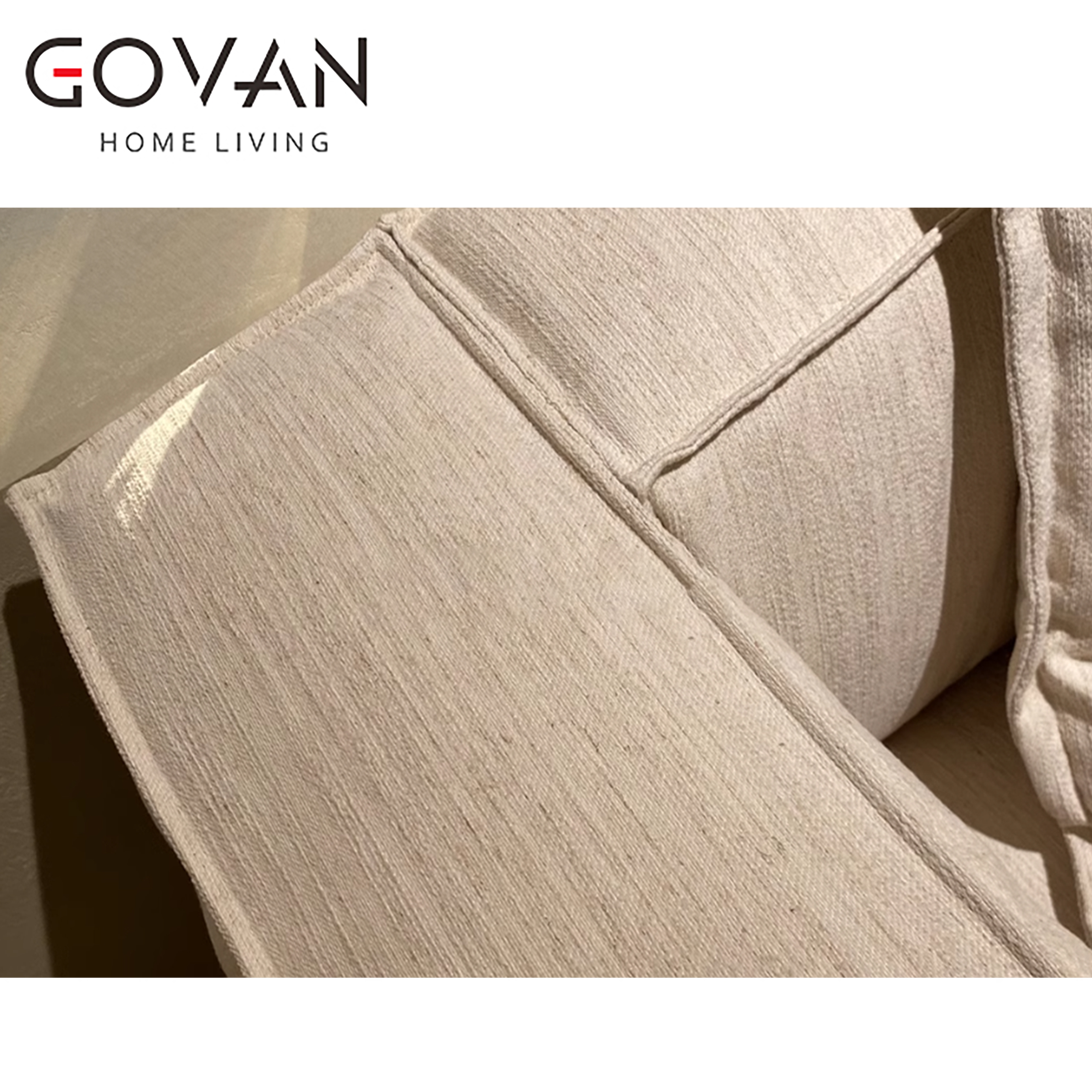 Wooden Furniture-Sofa-Linen Tofu Fabric Sofa