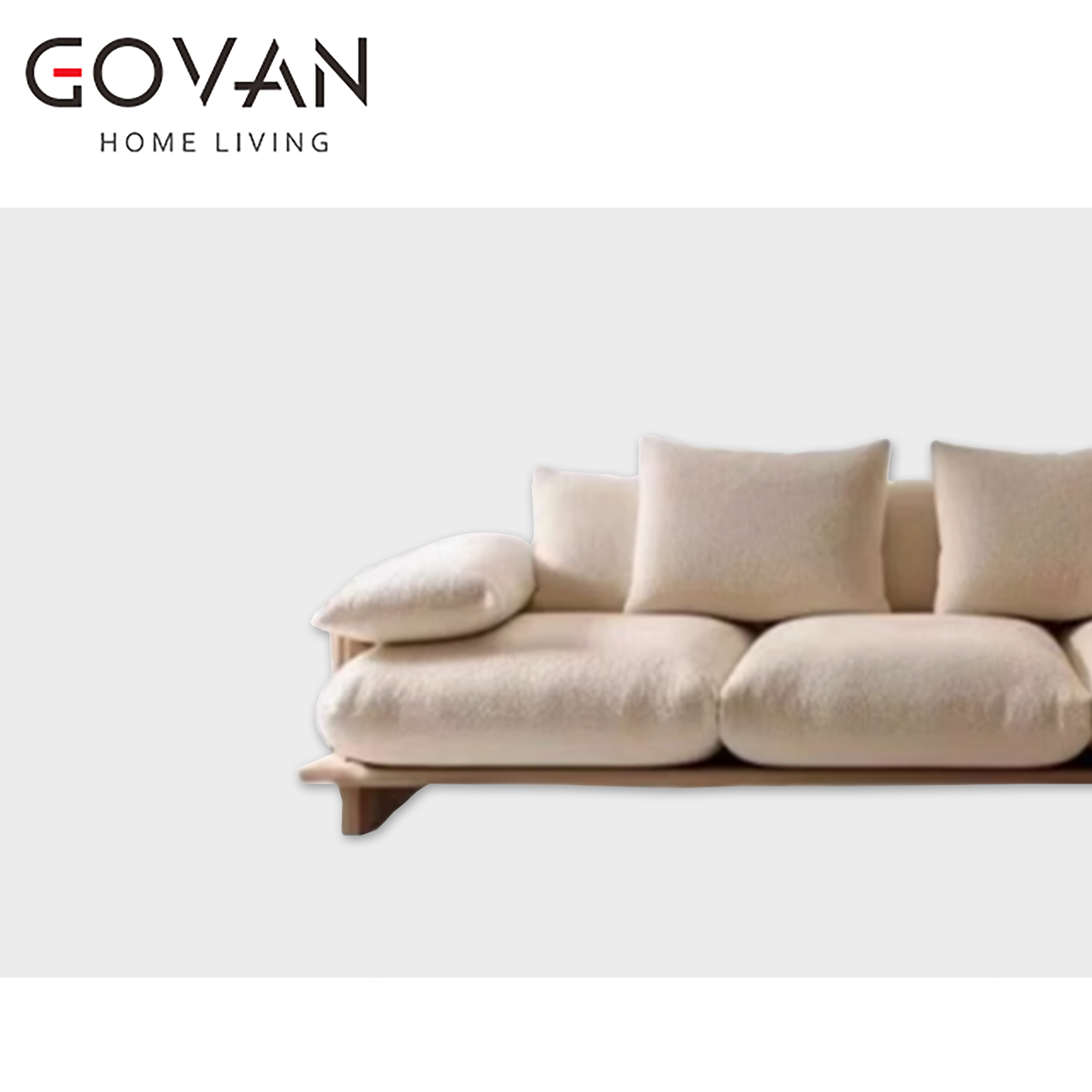 Wooden Furniture-Sofa-Light Luxury Solid Wood Fabric Sofa