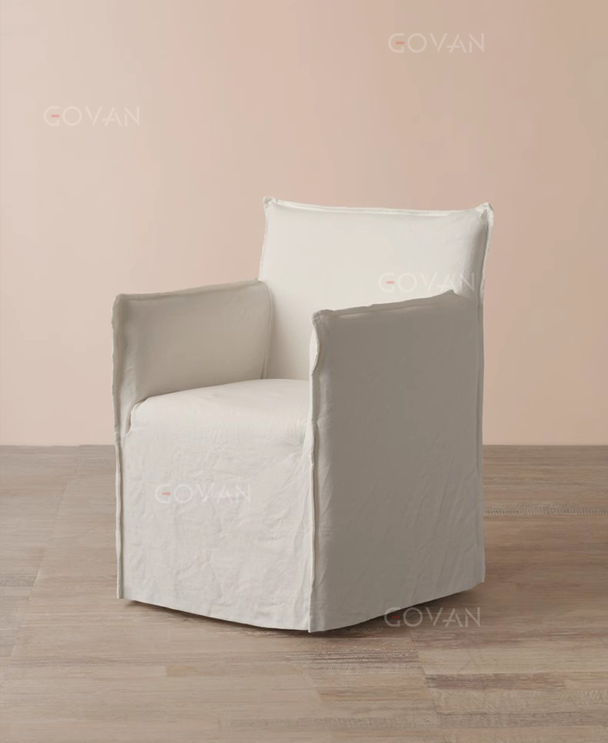 Wooden Furniture-Sofa-Japanese Linen Sofa Chair
