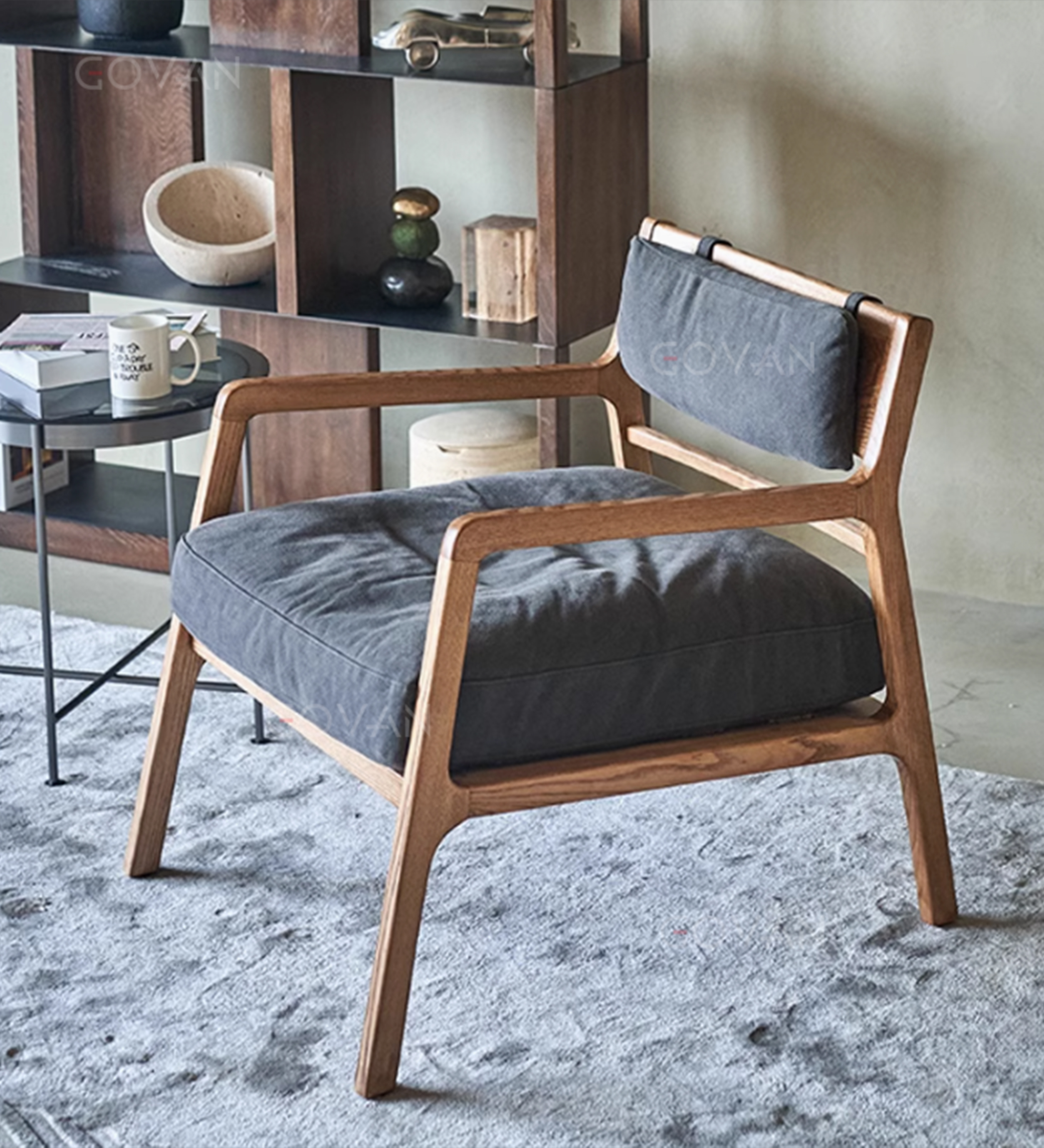Wooden Furniture-Sofa-Ancient Style Single Sofa