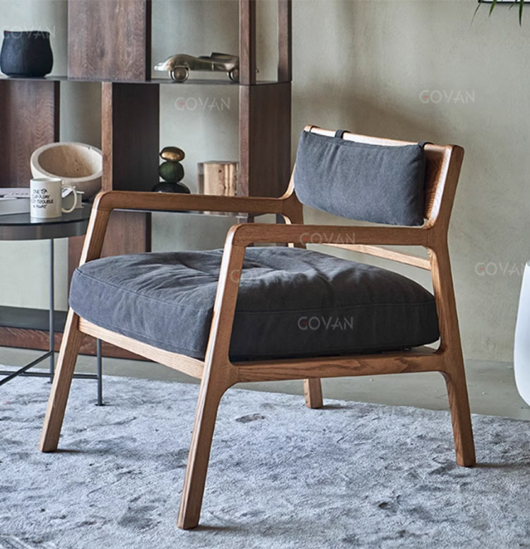 Wooden Furniture-Sofa-Ancient Style Single Sofa