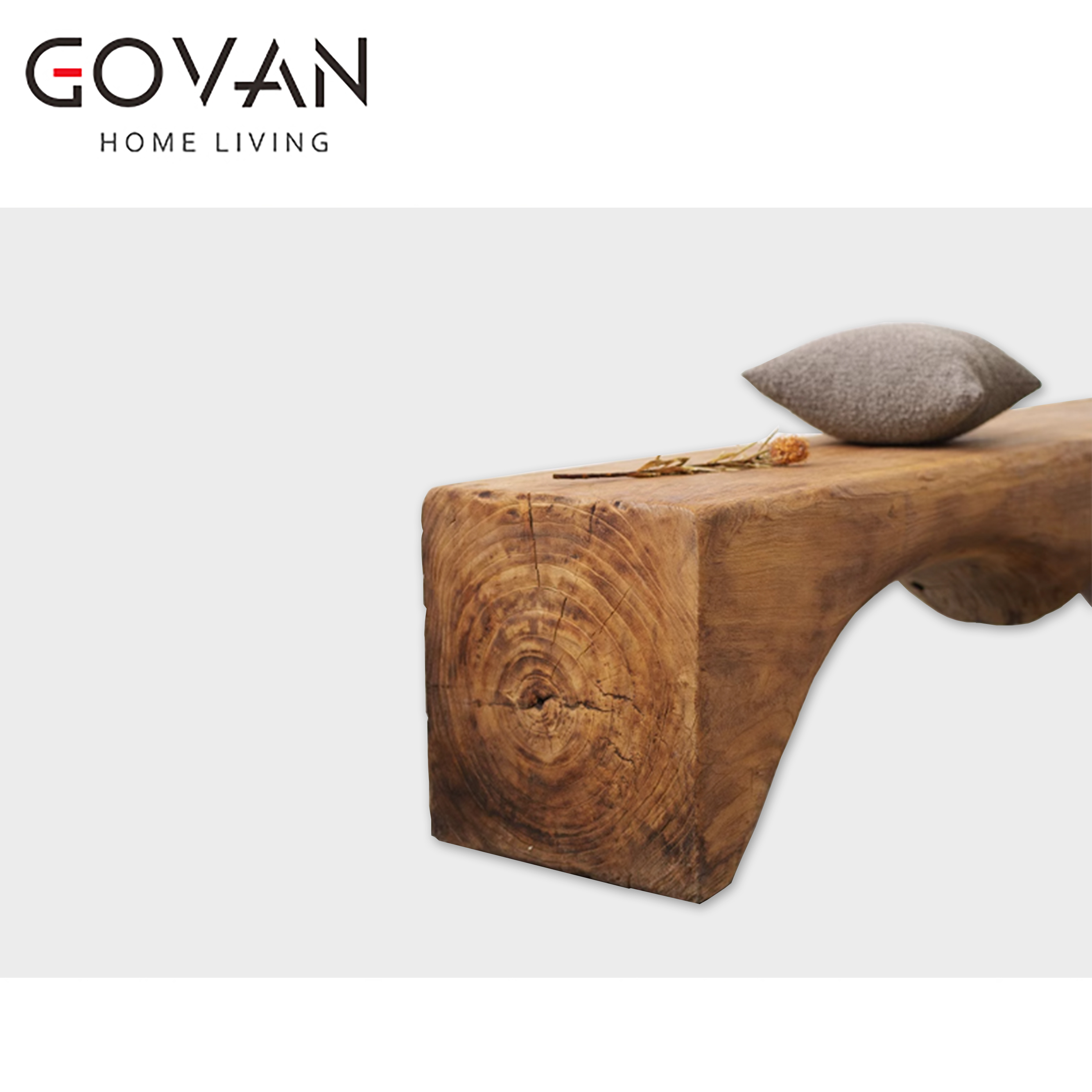 Wooden Furniture-Bench-Weathered Solid Wood Bench