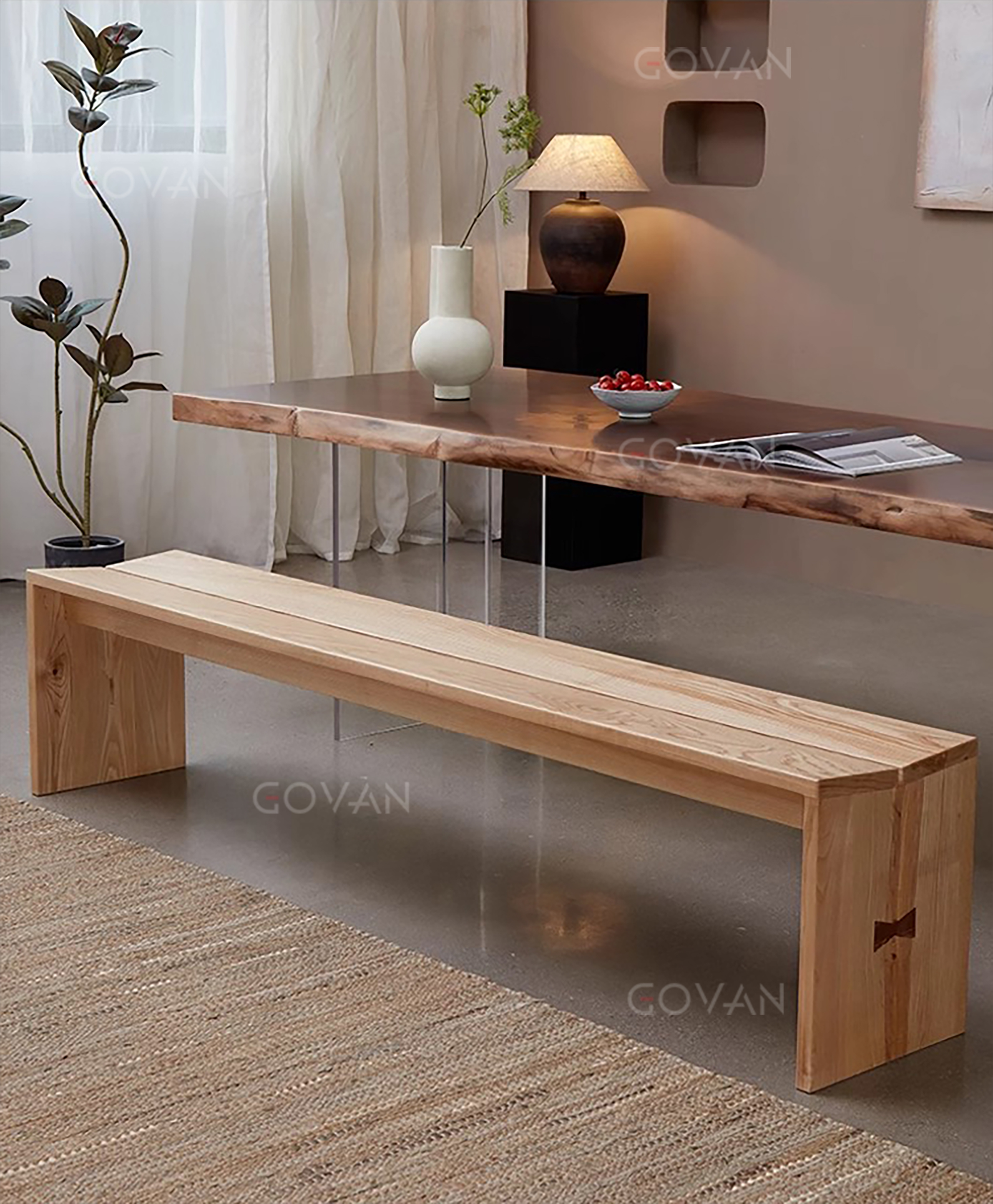 Wooden Furniture-Bench-Black Walnut Bench