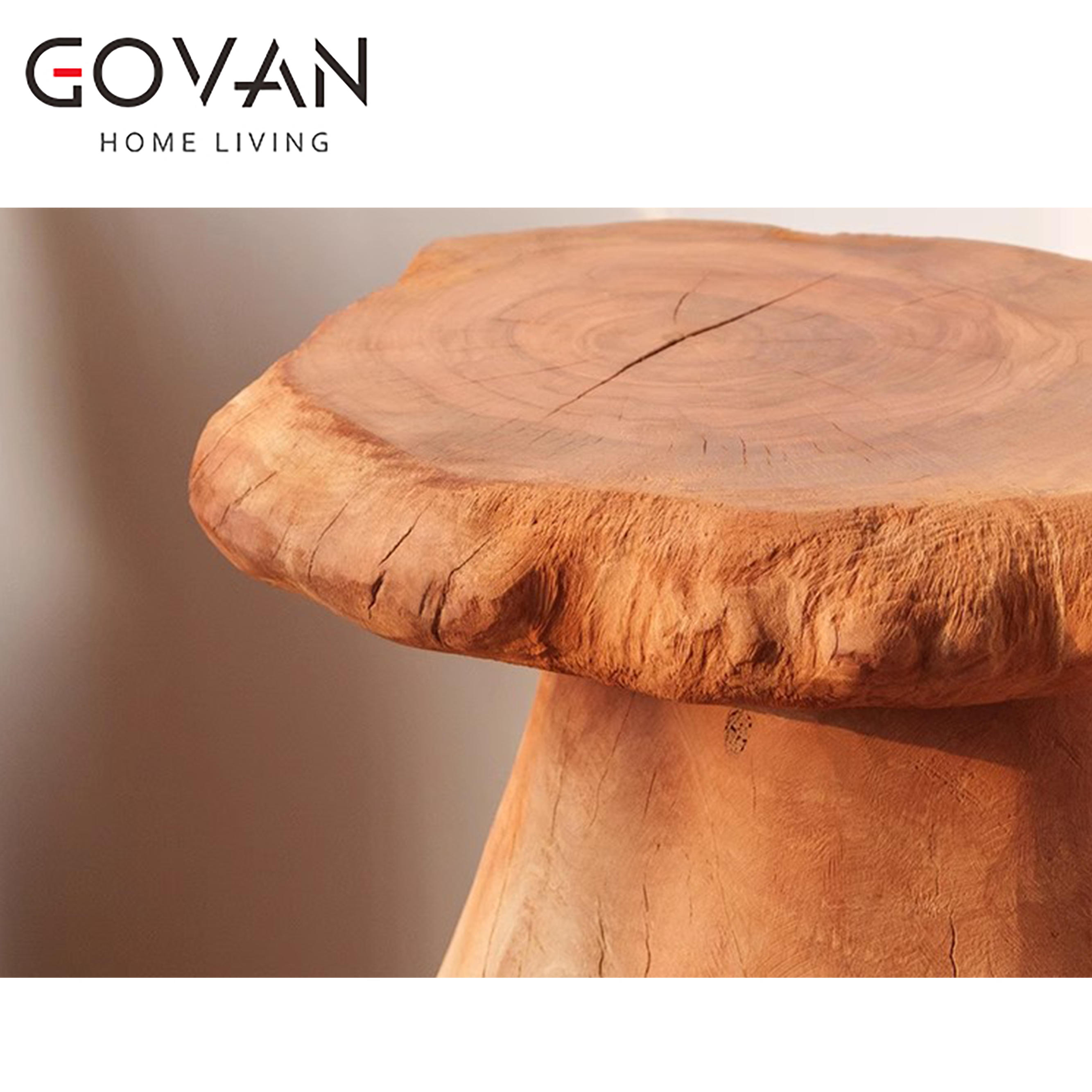 Wooden Furniture-Bench-Solid Wood Mushroom Stool