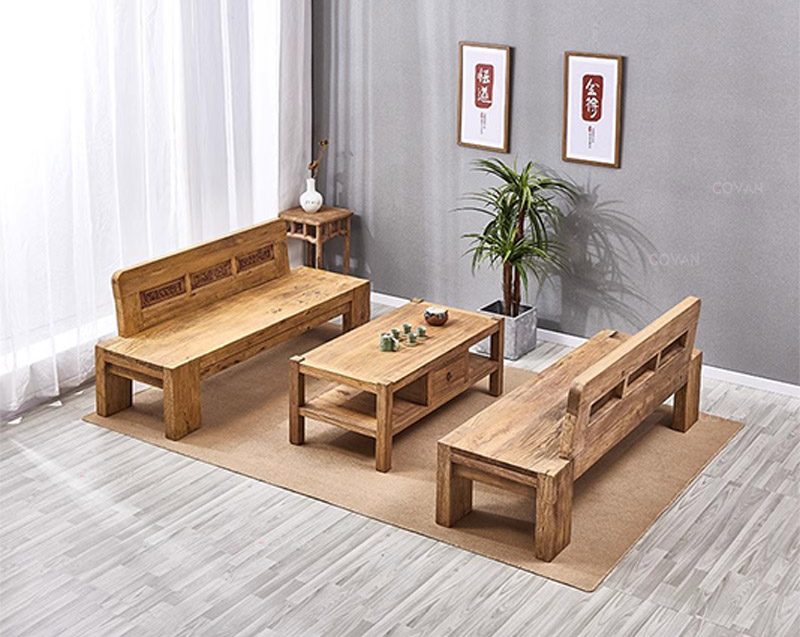 Wooden Furniture-Bench-Vintage Elm Sofa Chair