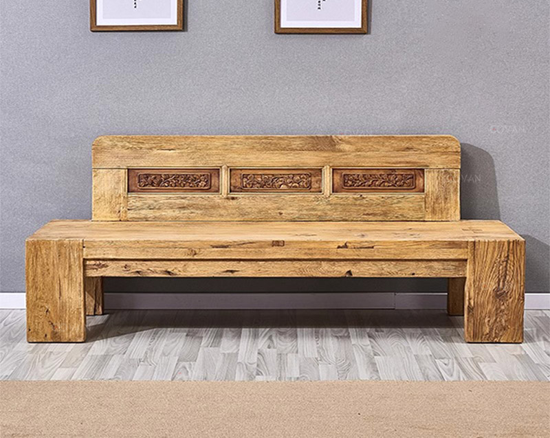 Wooden Furniture-Bench-Vintage Elm Sofa Chair