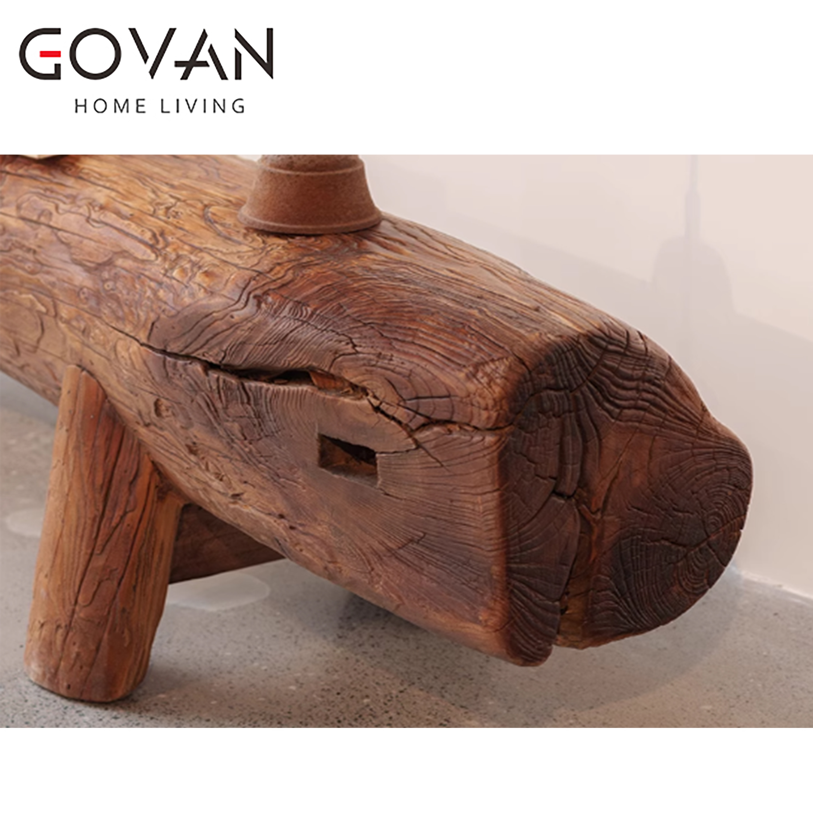 Wooden Furniture-Bench-Century Old House Beams And Wooden Benches