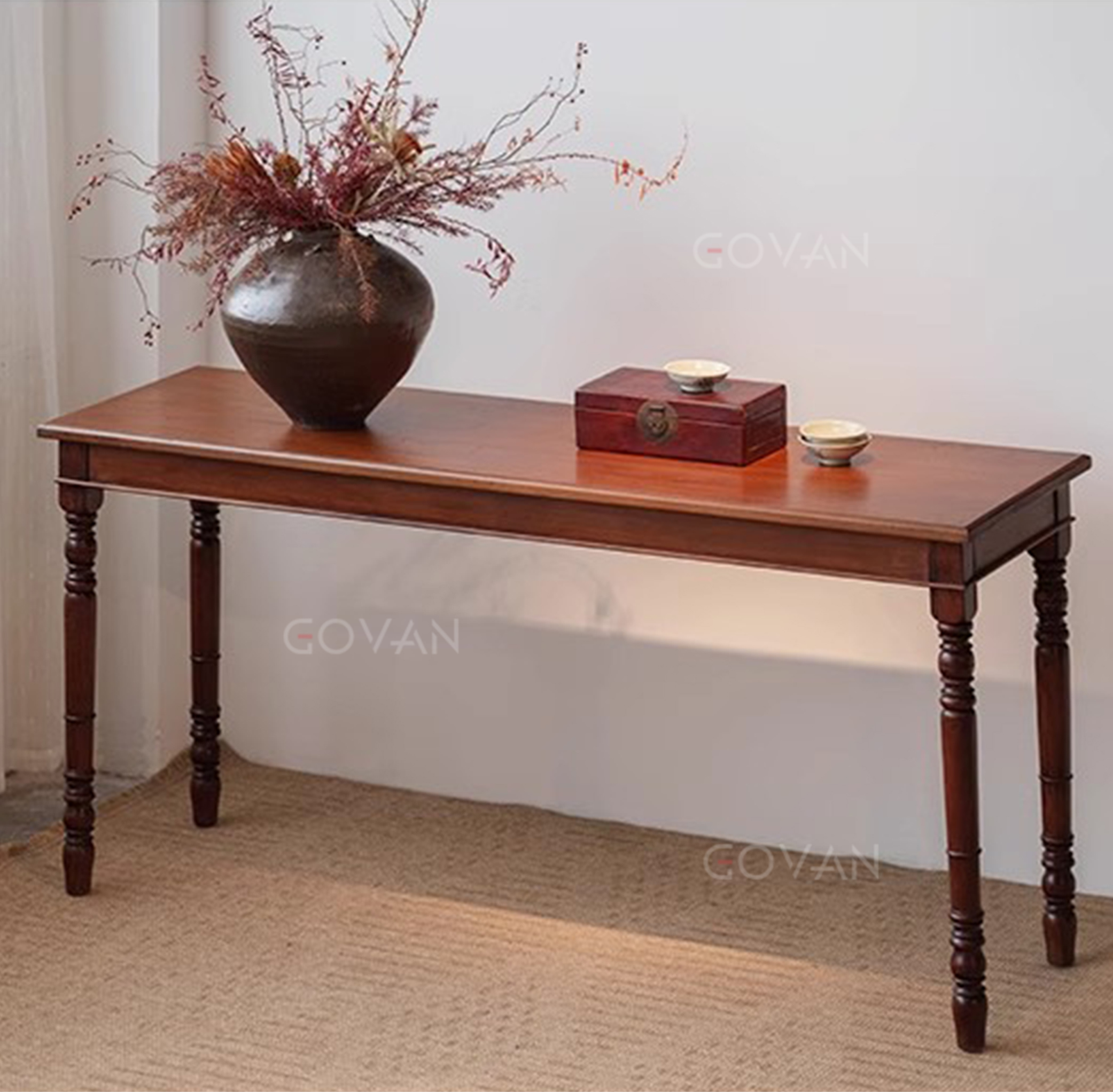 Wooden Furniture-Filing Desk-Long Table Decorated In The Middle Ages