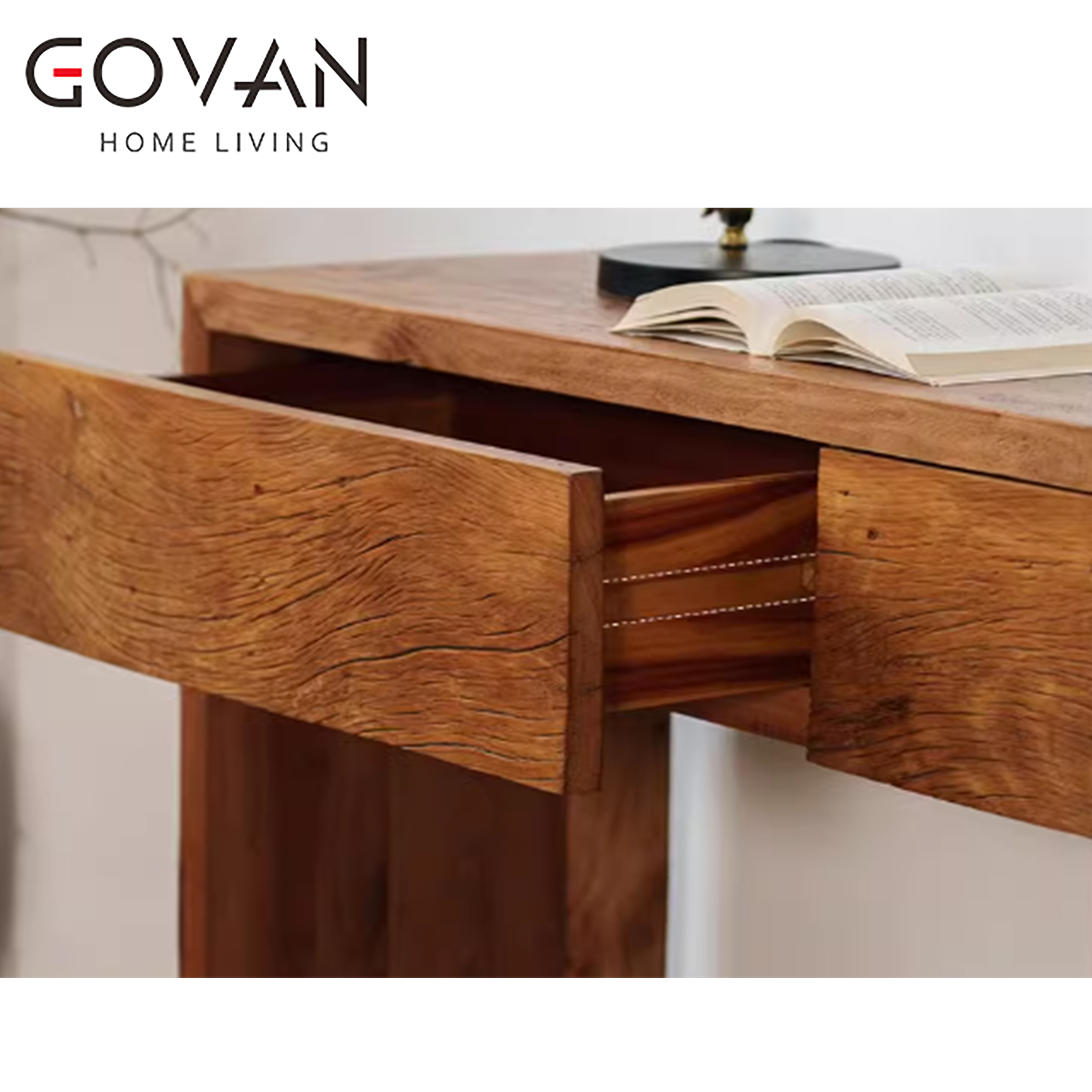 Wooden Furniture-Filing Desk-Vintage Wall Display Long Table