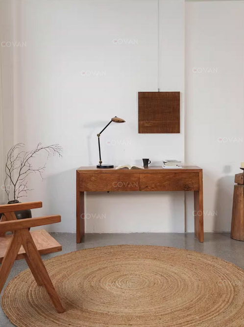 Wooden Furniture-Filing Desk-Vintage Wall Display Long Table