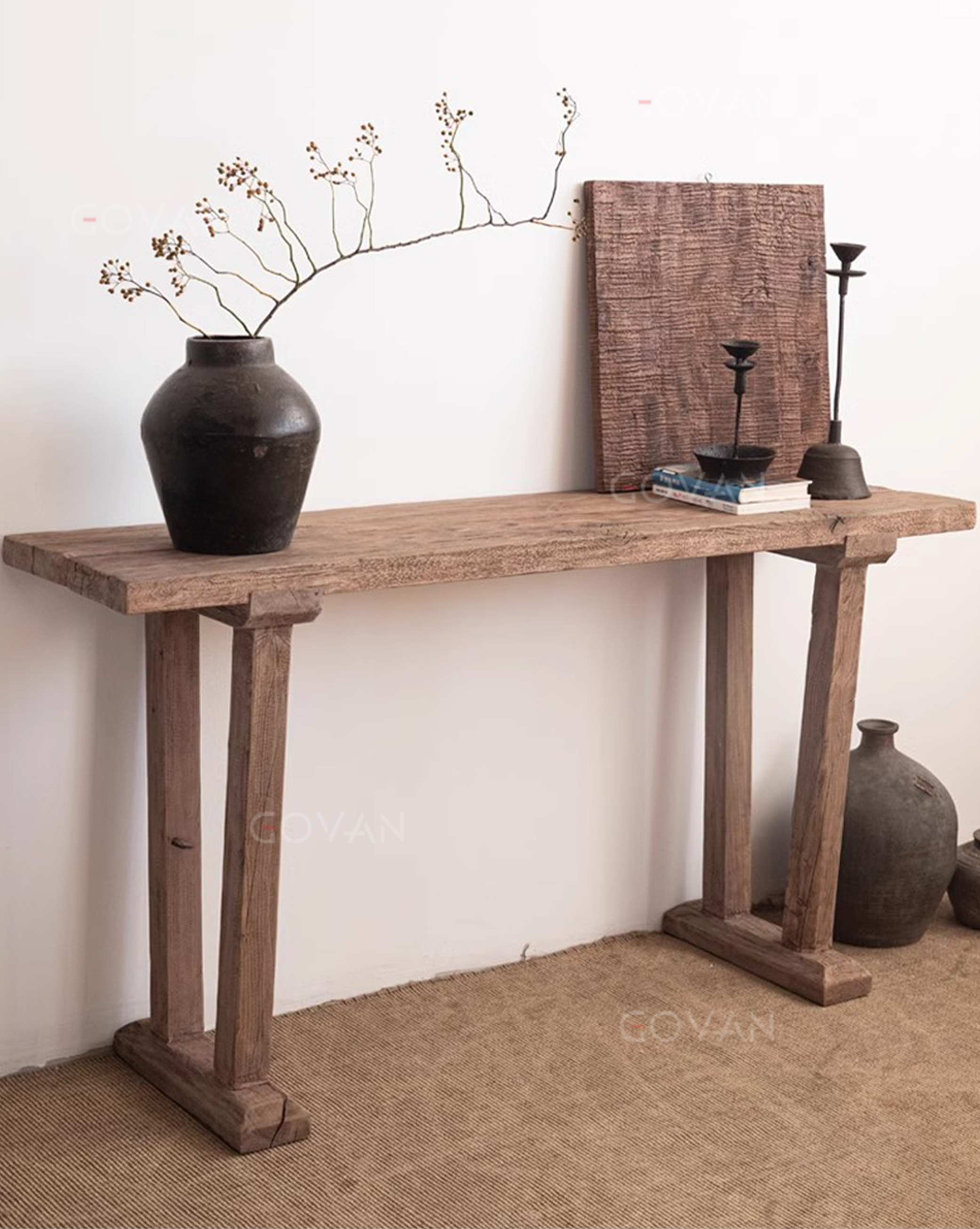 Wooden Furniture-Filing Desk-Zen Ancient Solid Wood Table