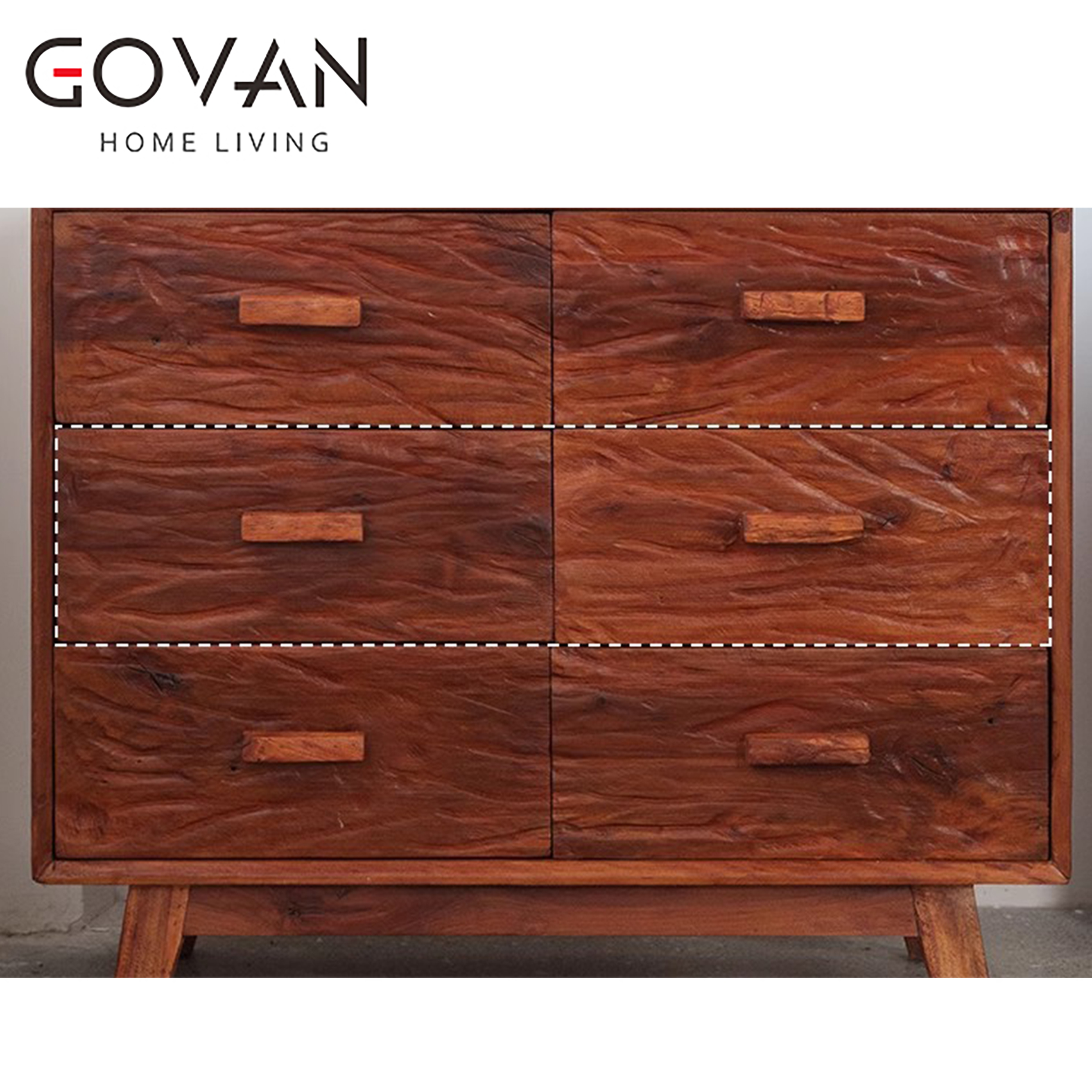 Wooden Furniture-Bedside Cupboard-Solid Wood Six-Bucket Cabinet