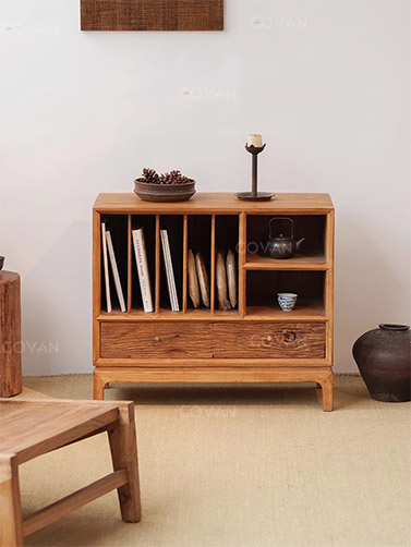Wooden Furniture-Bedside Cupboard-Surprise Quiet Wind Solid Wood Low Cabinet