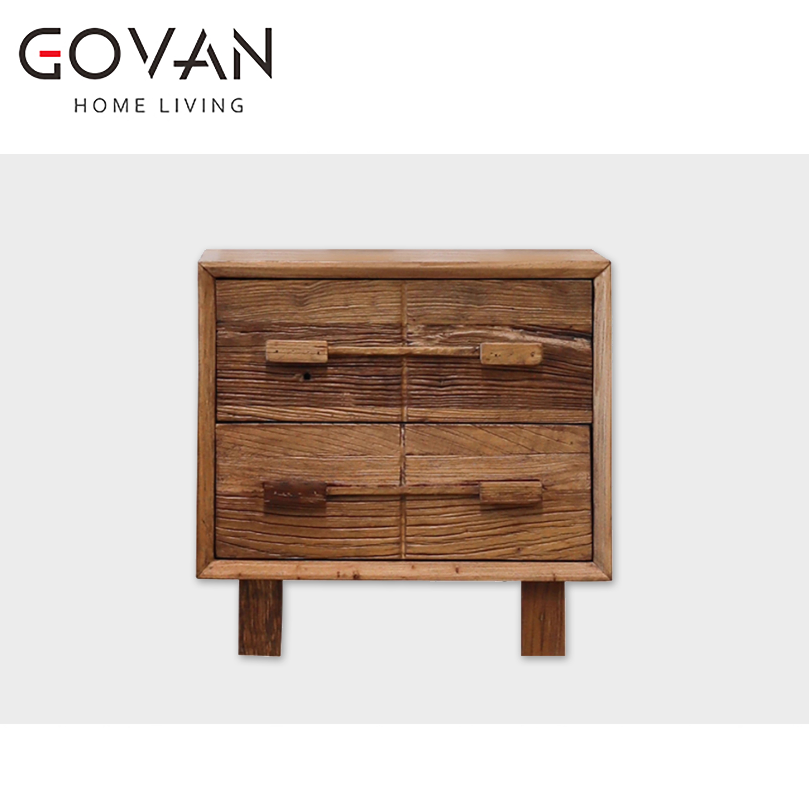 Wooden Furniture-Bedside Cupboard-Old Elm Nightstand