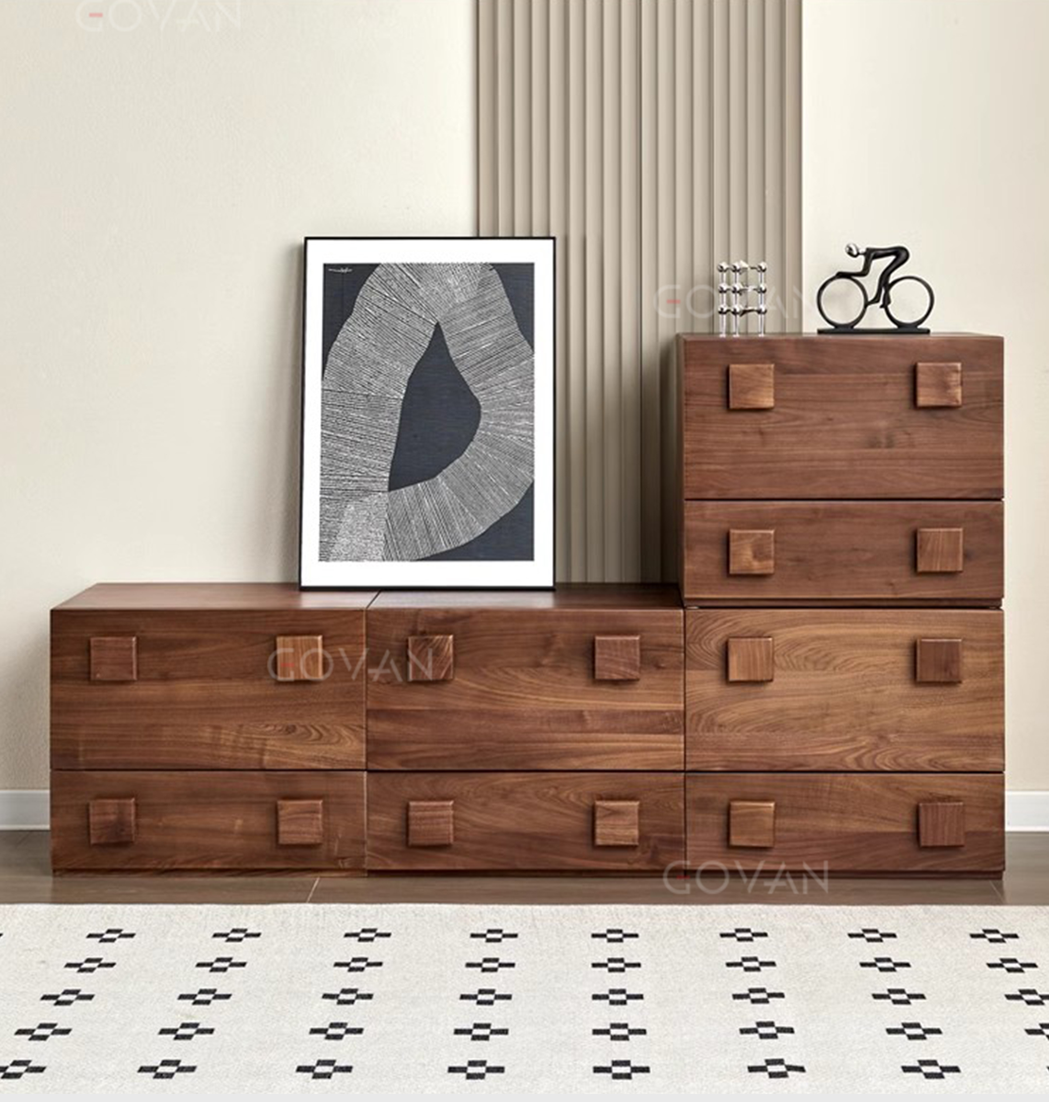 Wooden Furniture-Bedside Cupboard-Vintage Border Cabinet