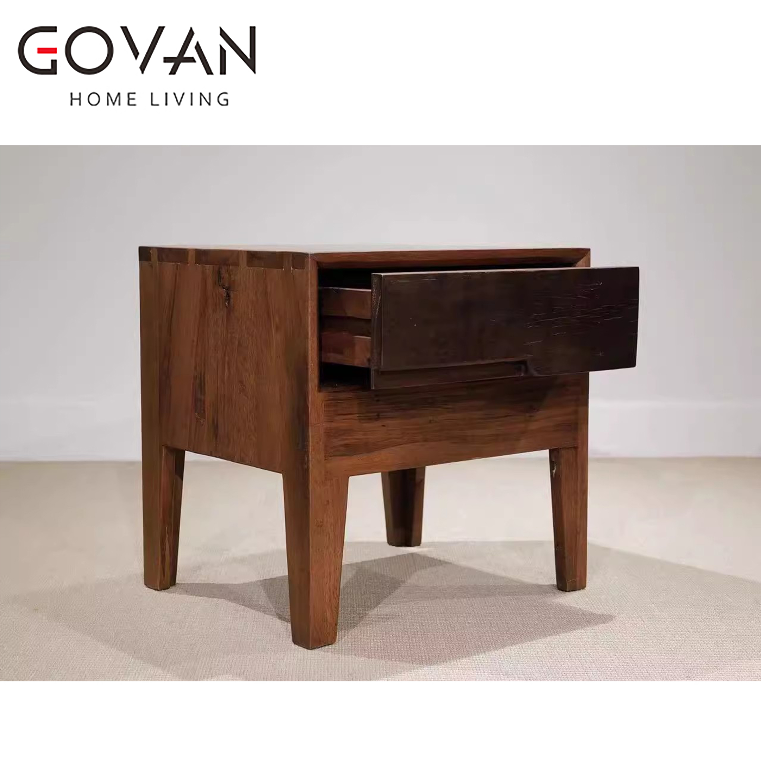 Wooden Furniture-Bedside Cupboard-Paya Ancient Wood Bedside Table