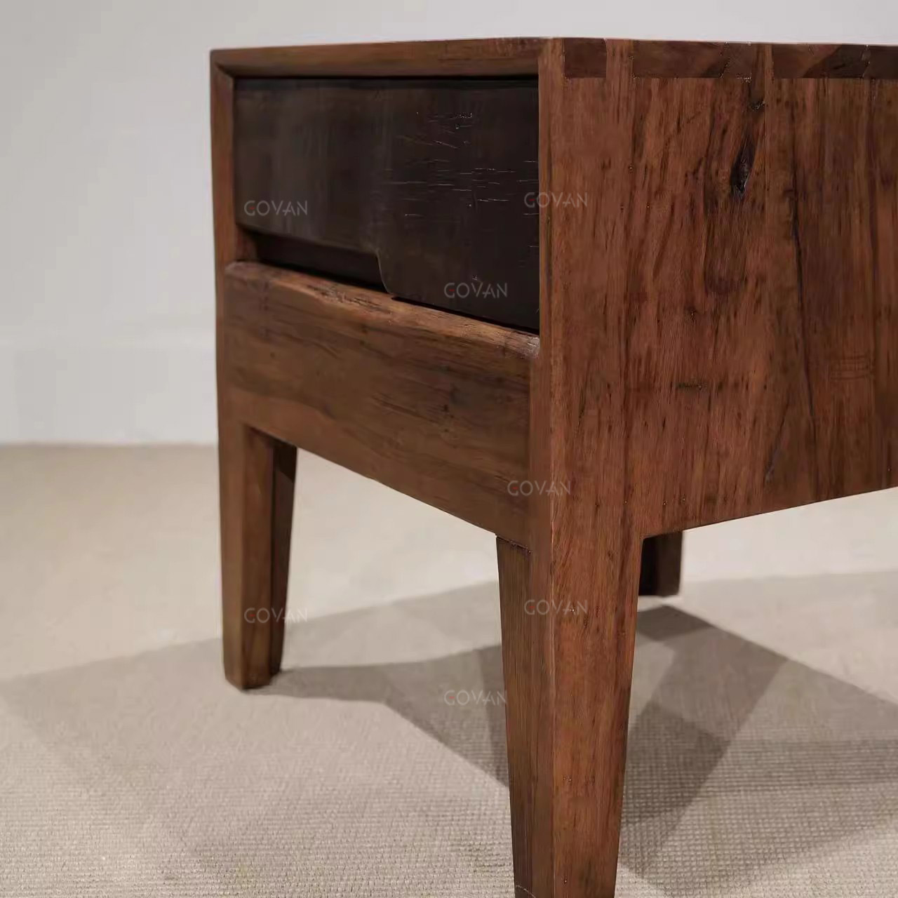 Wooden Furniture-Bedside Cupboard-Paya Ancient Wood Bedside Table