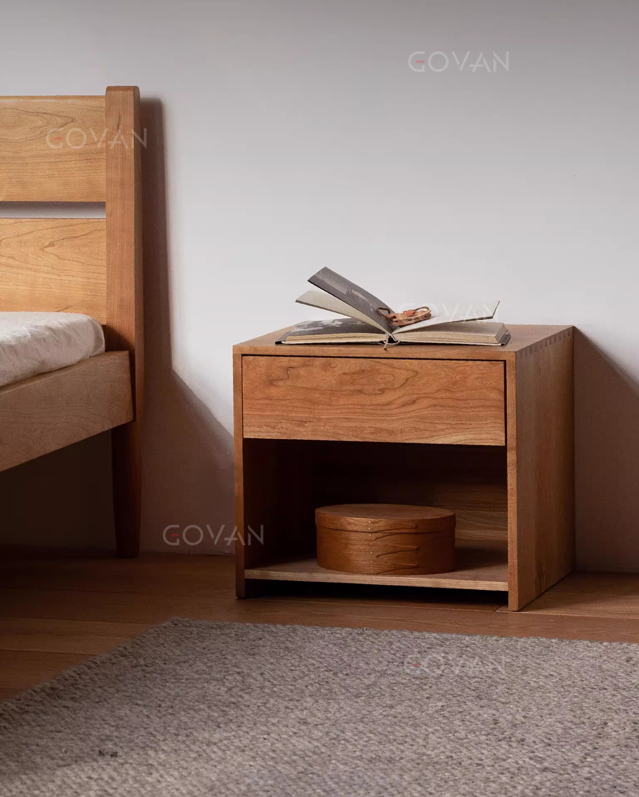 Wooden Furniture-Bedside Cupboard-Shaker Nightstand