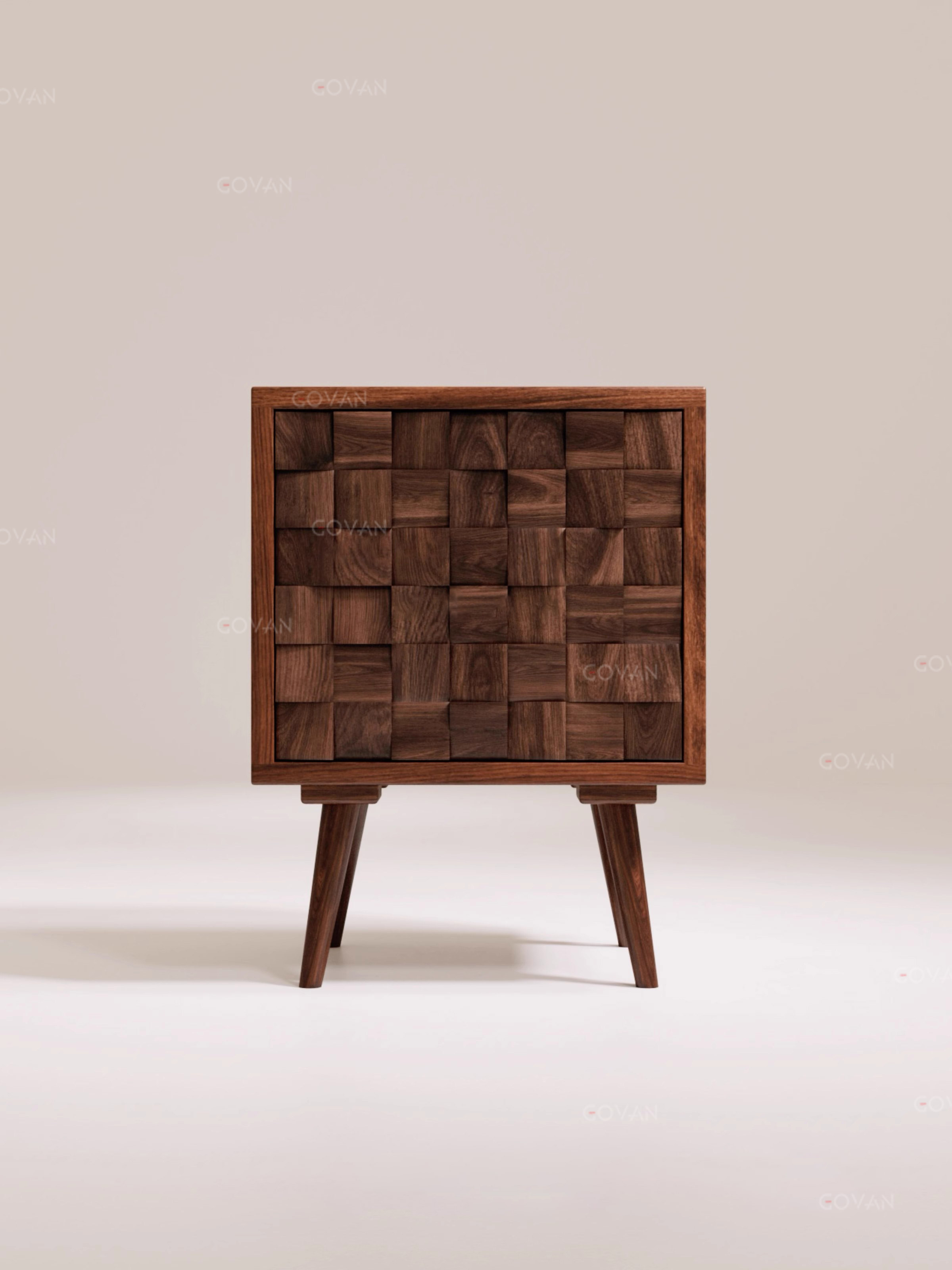 Wooden Furniture-Bedside Cupboard-Mosaic Nightstand