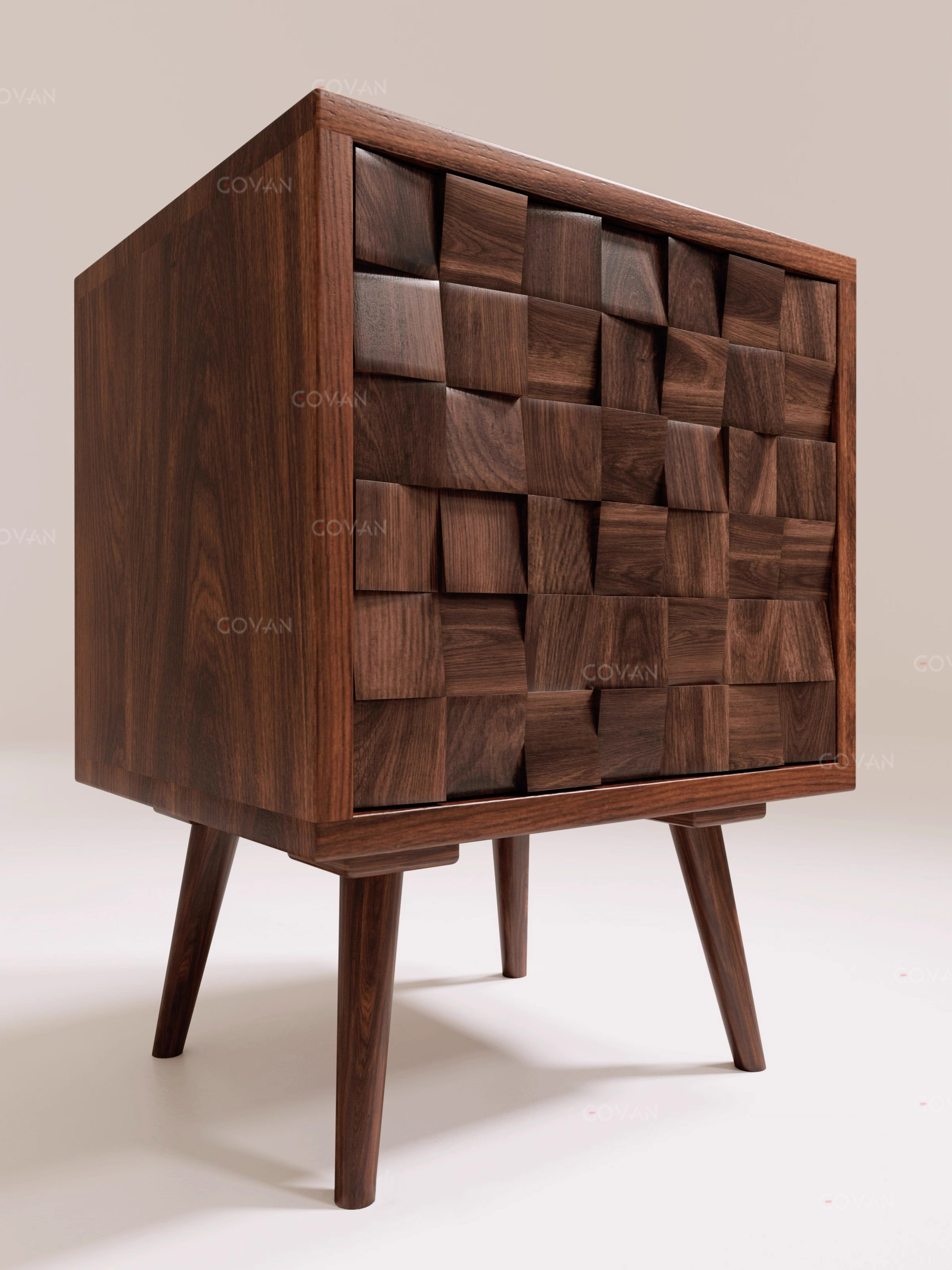 Wooden Furniture-Bedside Cupboard-Mosaic Nightstand
