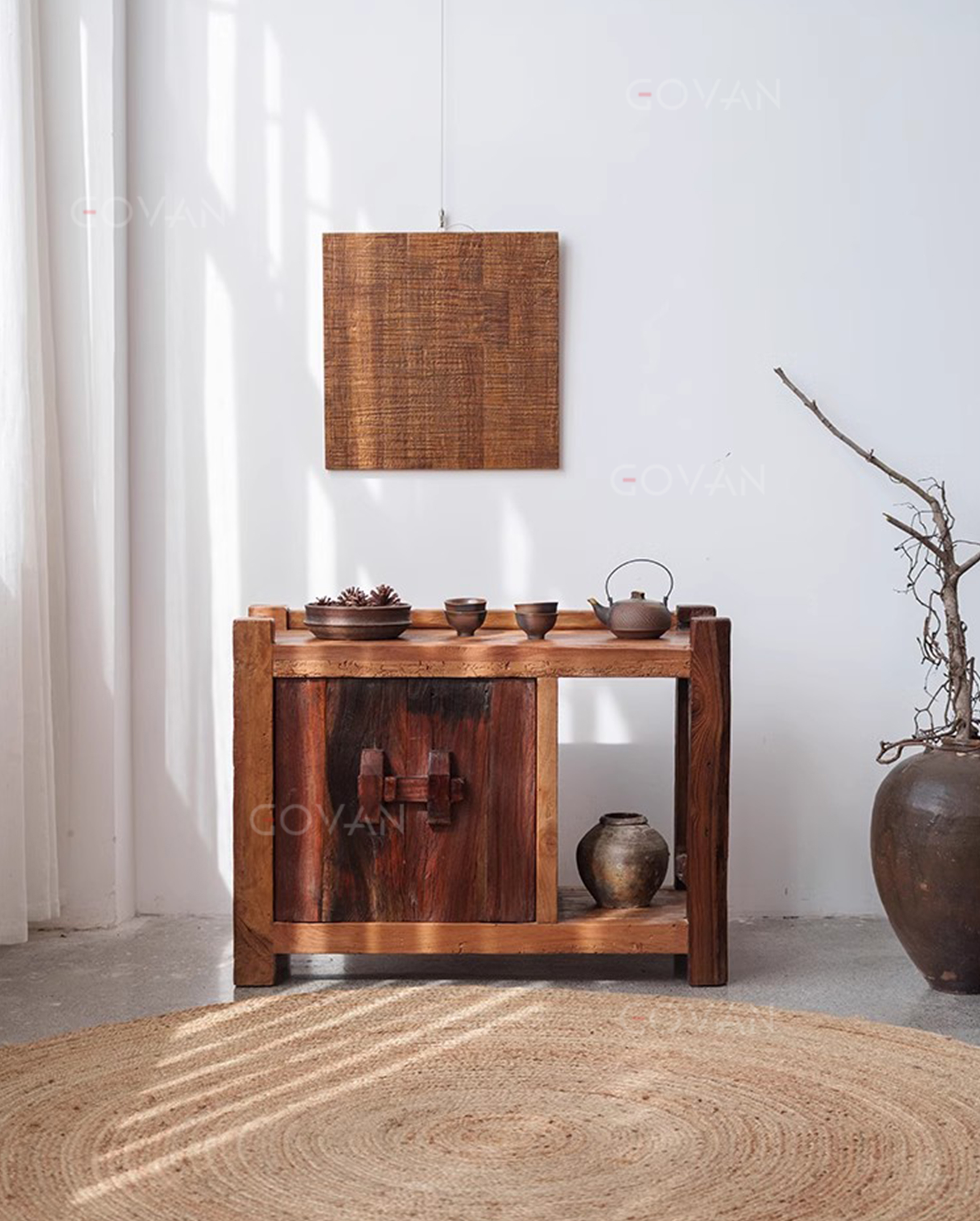 Wooden Furniture-Bedside Cupboard-Static Wood Side Cabinet