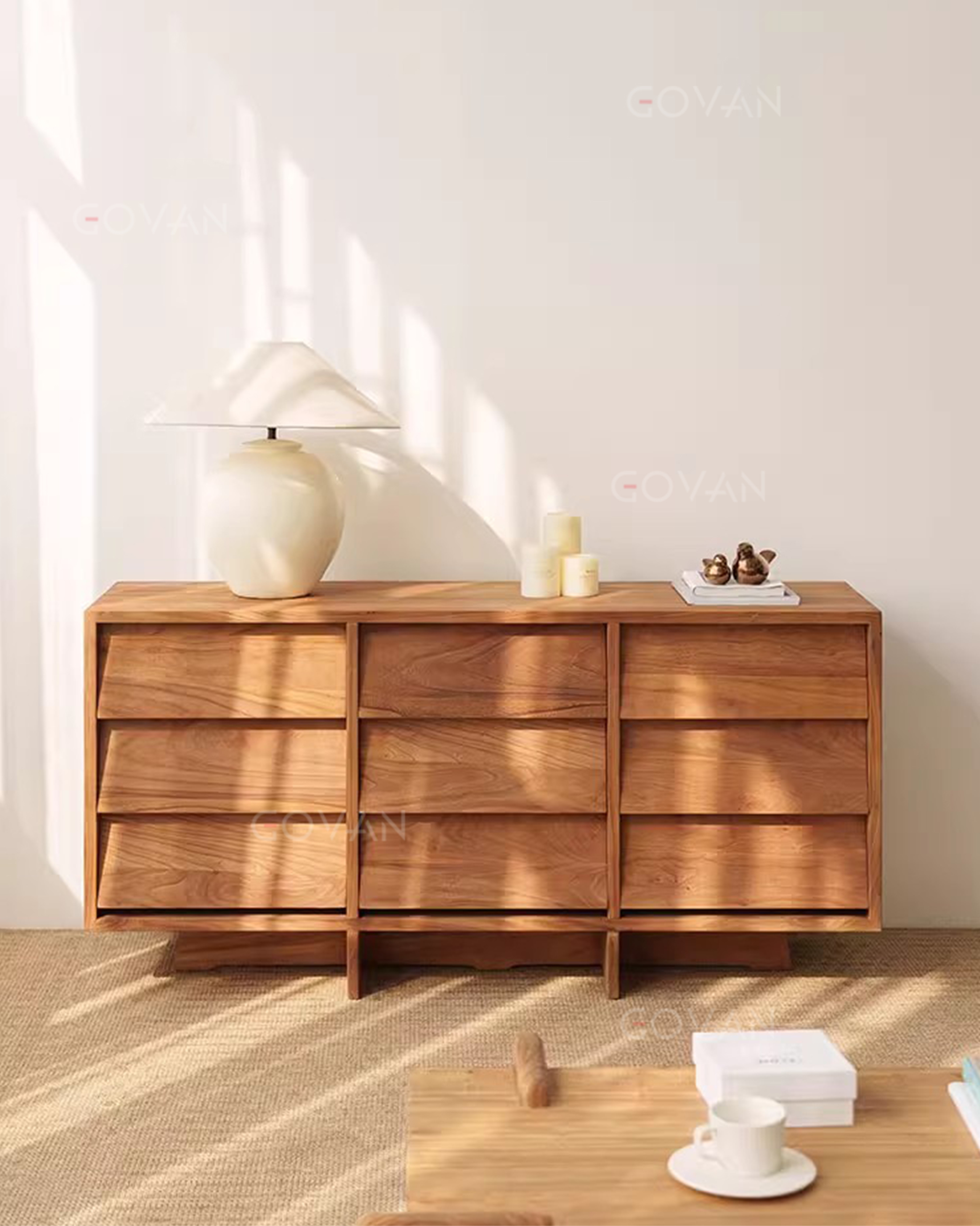 Wooden Furniture-Sideboard-Old Wooden Nine-Bucket Cabinet