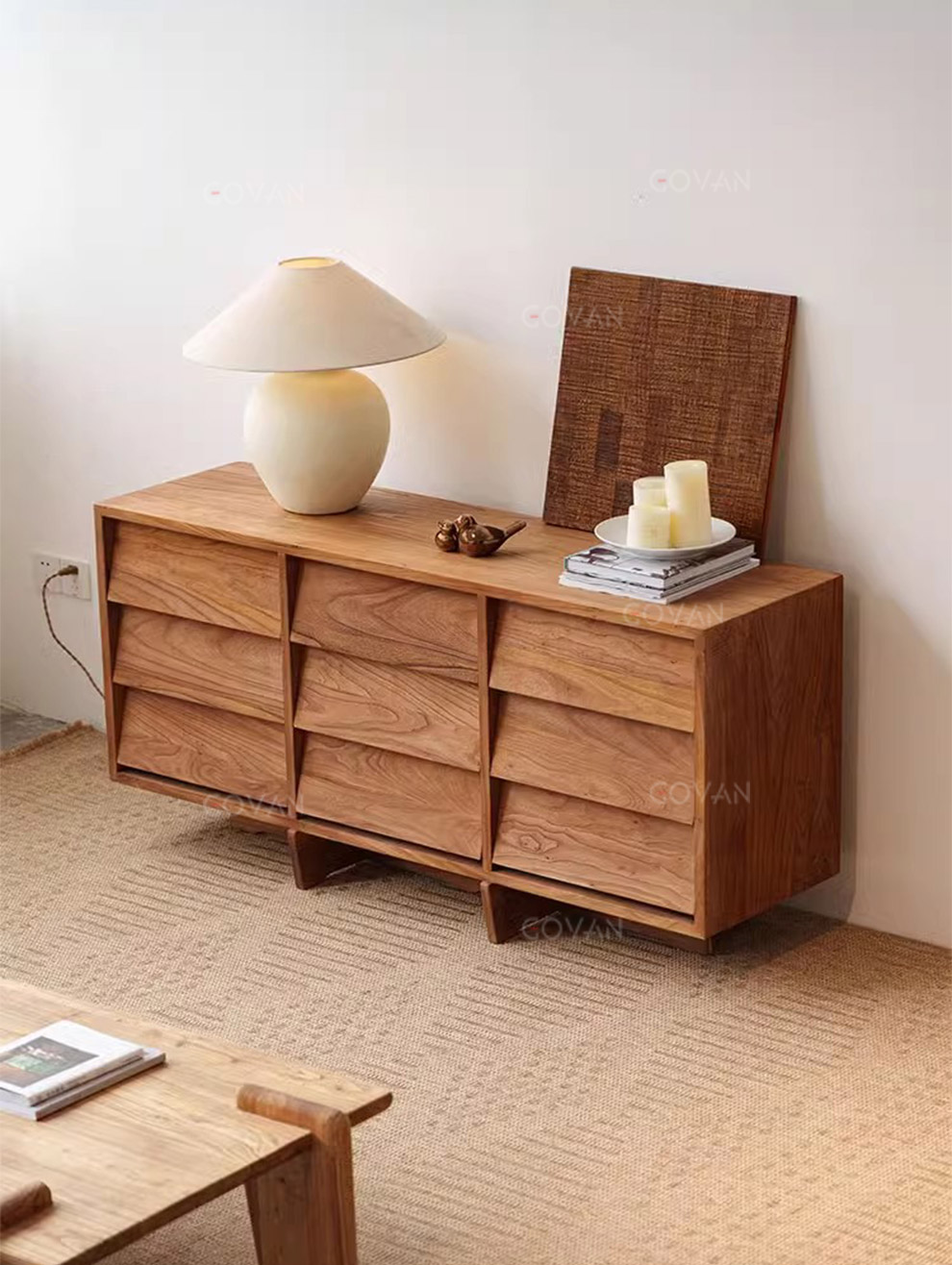 Wooden Furniture-Sideboard-Old Wooden Nine-Bucket Cabinet